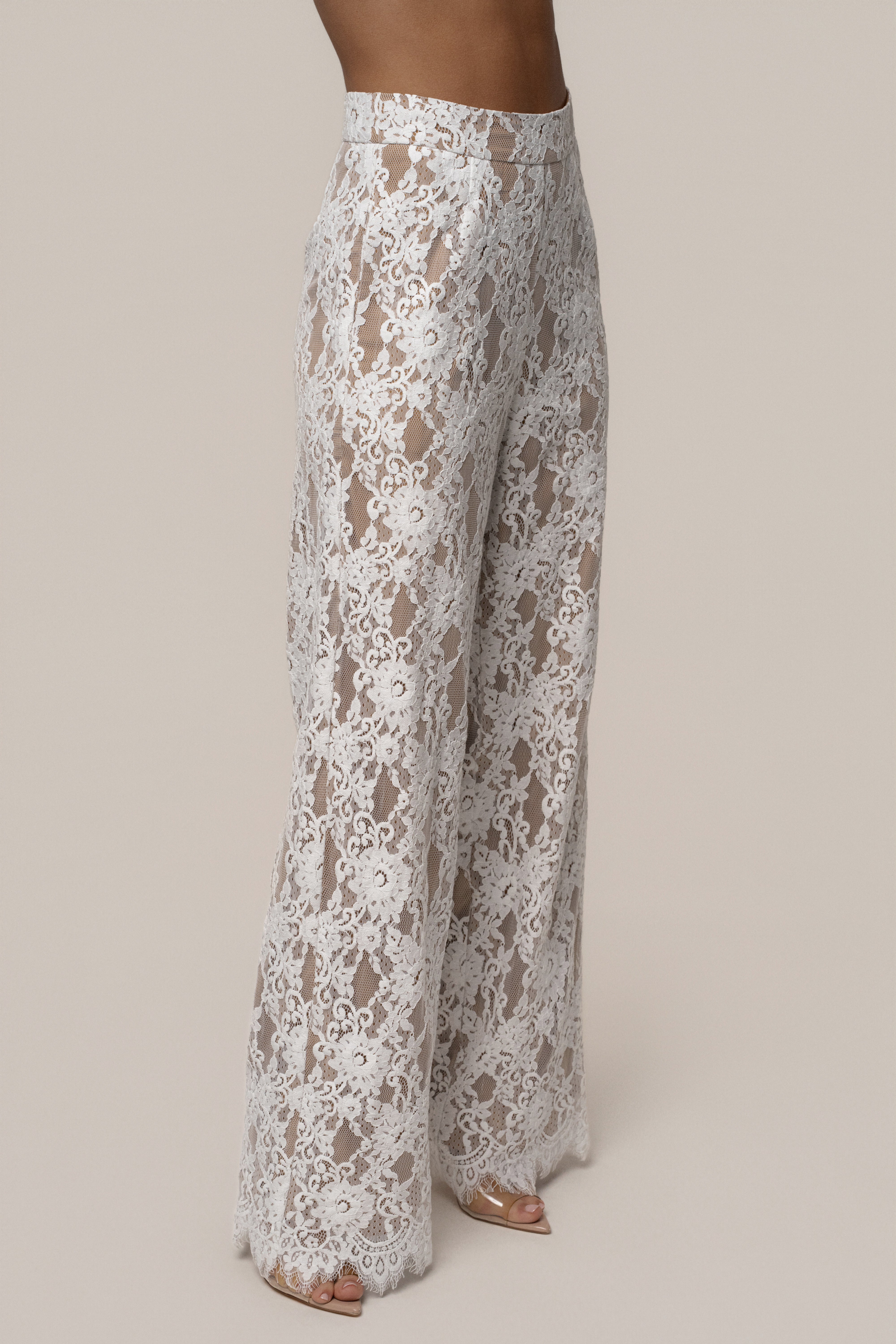 White Forever Crush Lace Pant