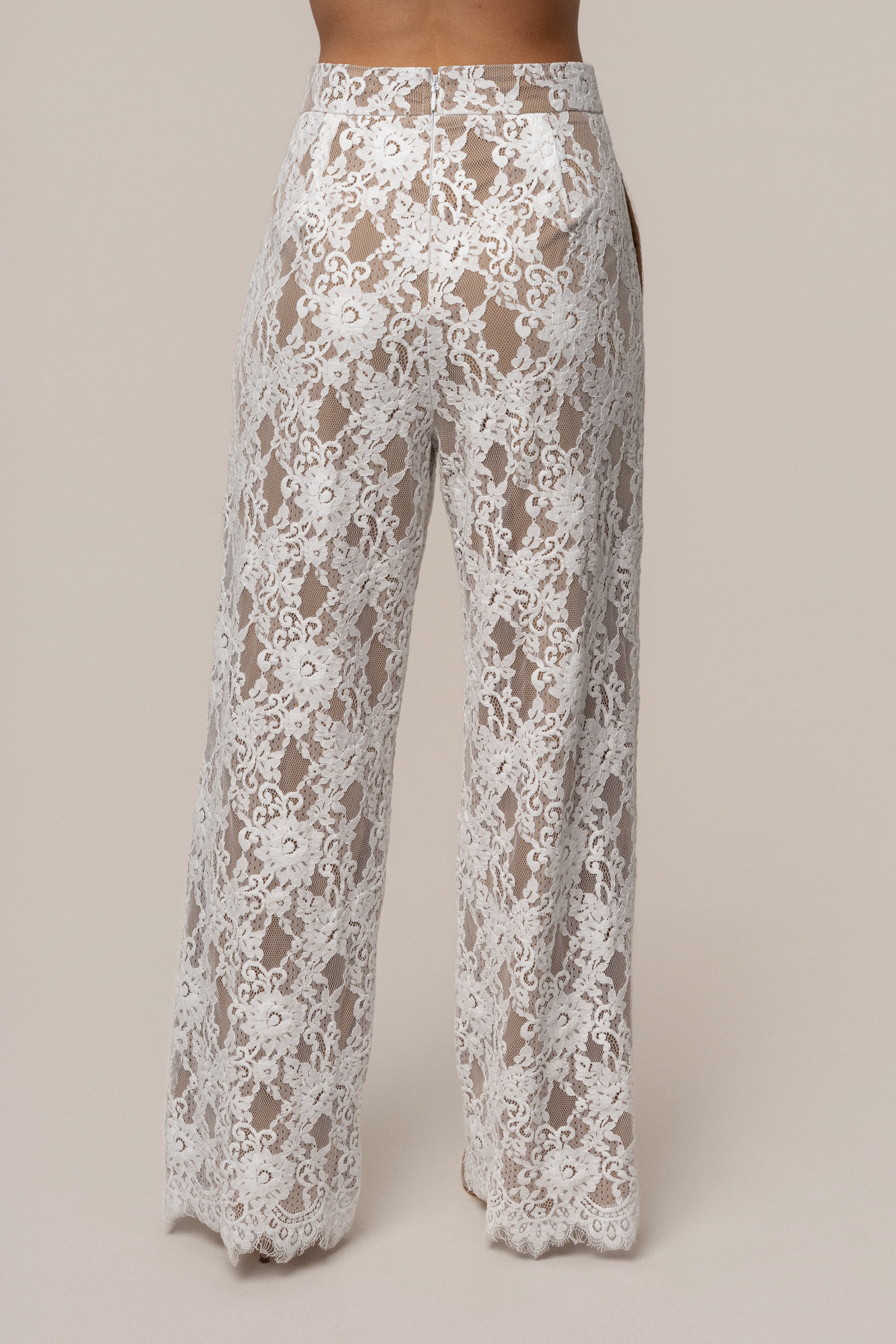 White Forever Crush Lace Pant