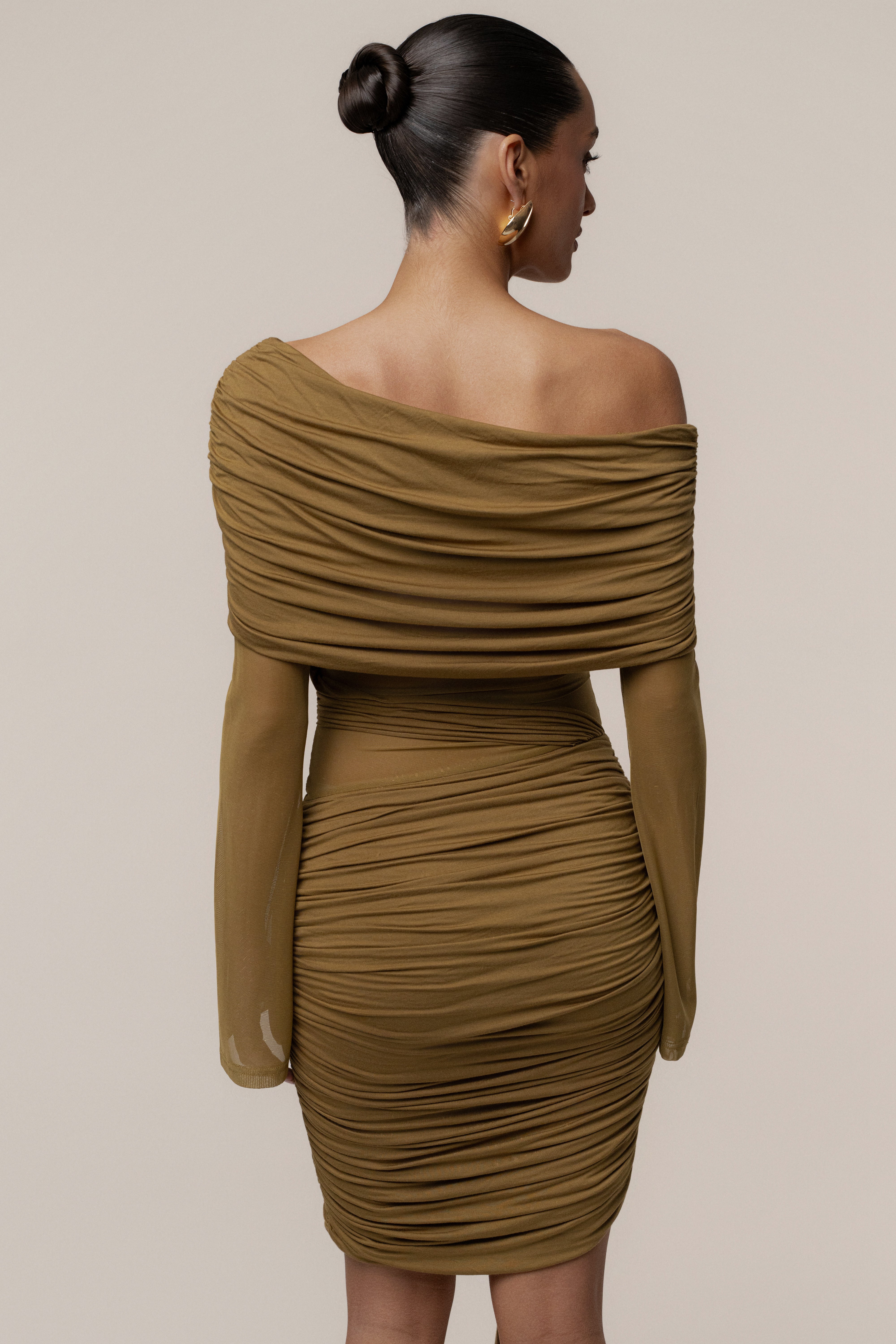 Lime After Hours Drape Dress