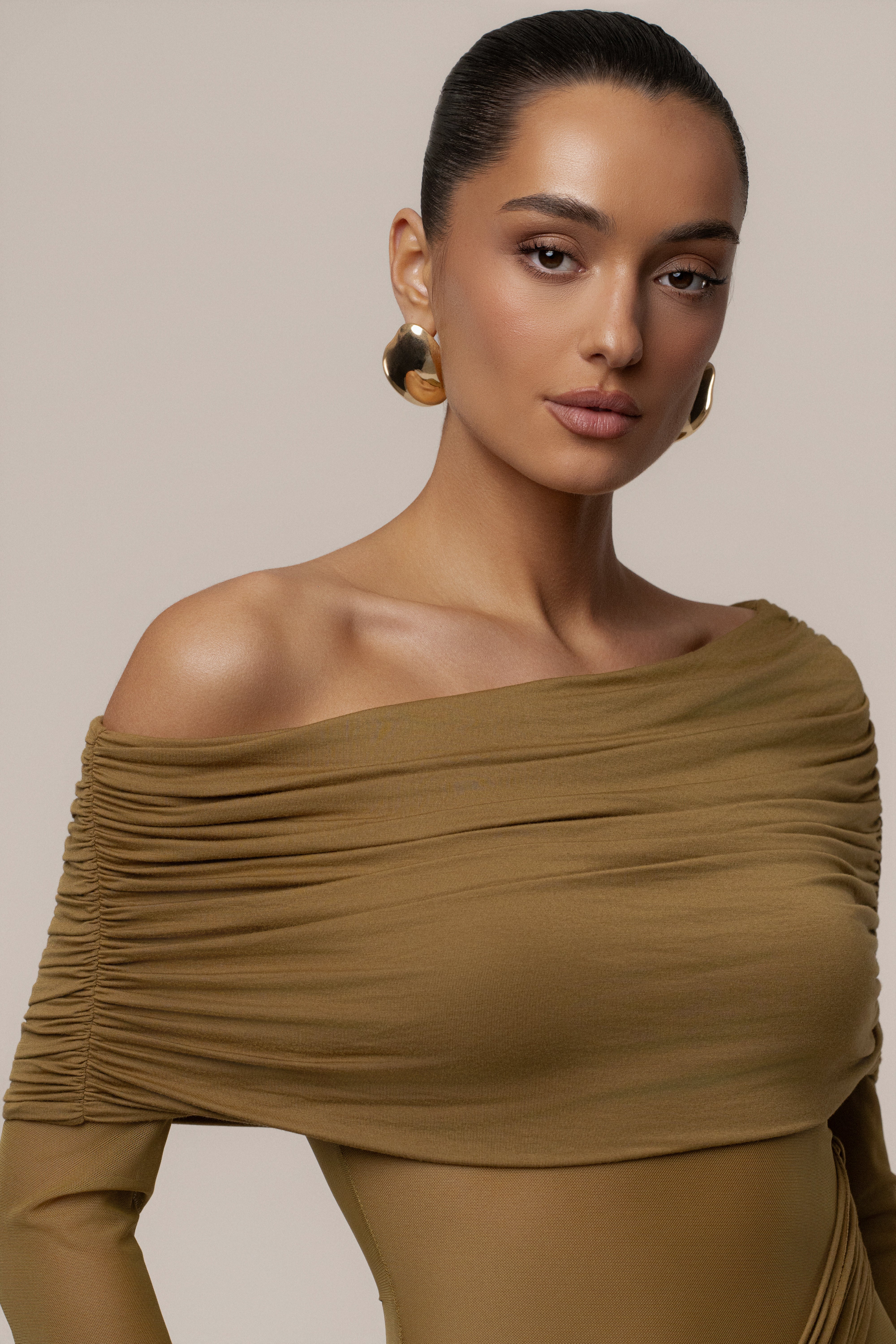 Lime After Hours Drape Dress