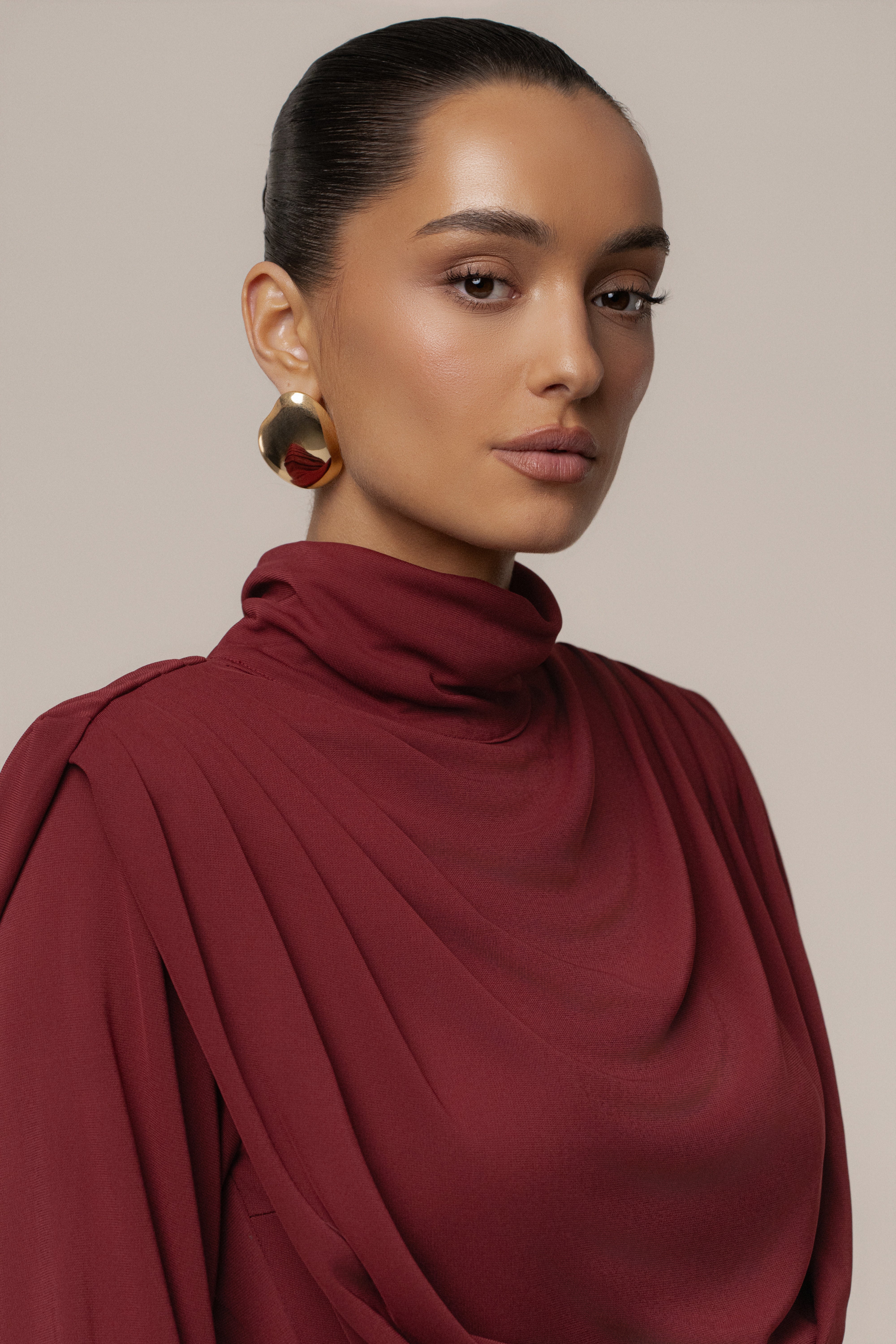 Burgundy Radiance Maxi Gown - JLUXLABEL