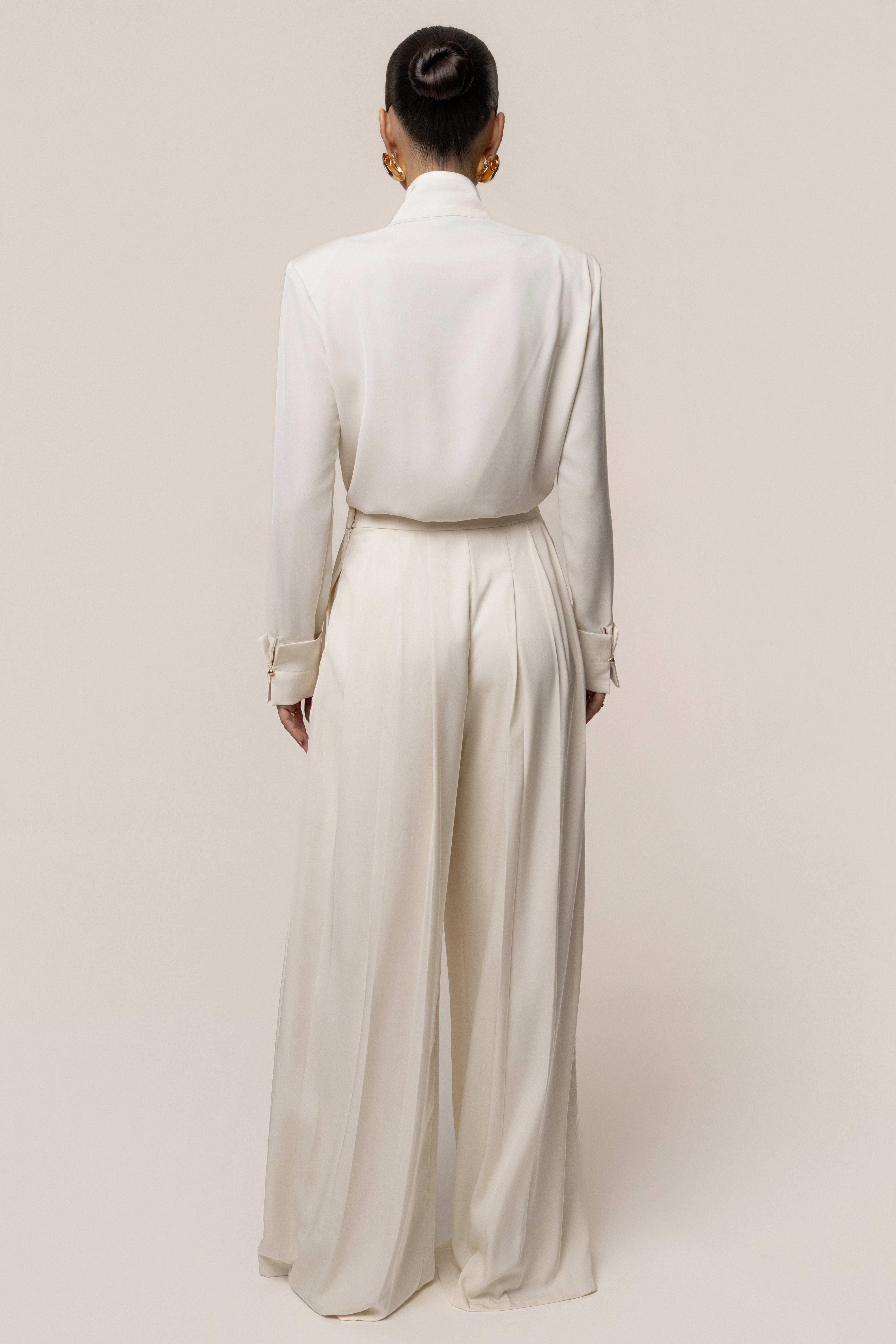 Buttercream Visionary Pleated Bodysuit - JLUXLABEL