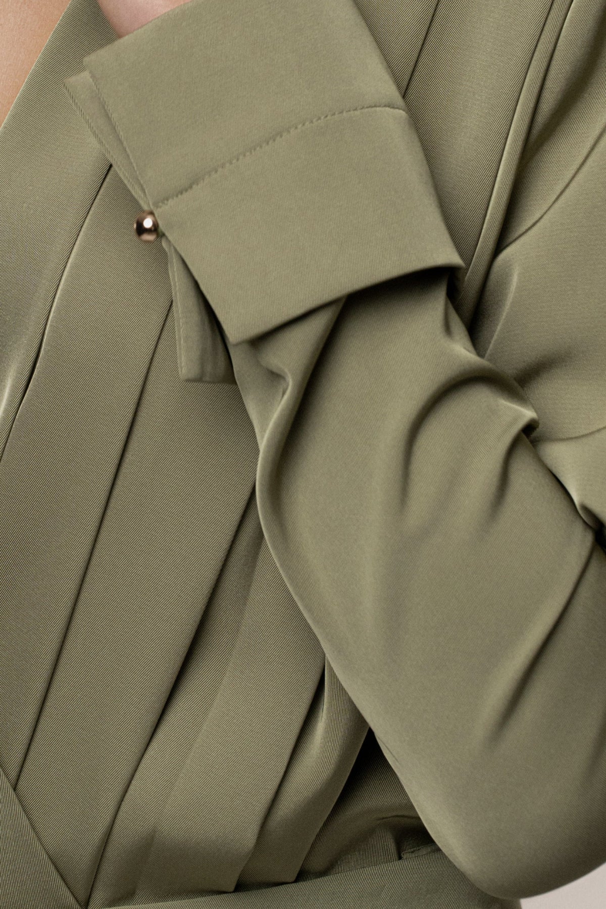 Olive Visionary Pleated Bodysuit - JLUXLABEL