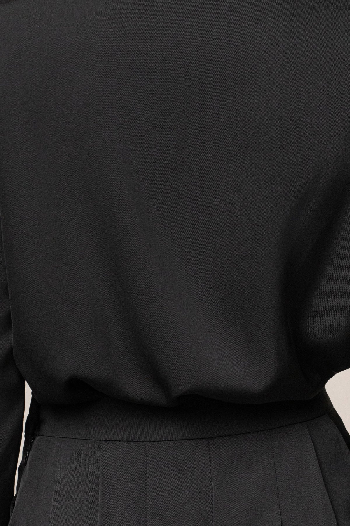 Black Visionary Pleated Bodysuit