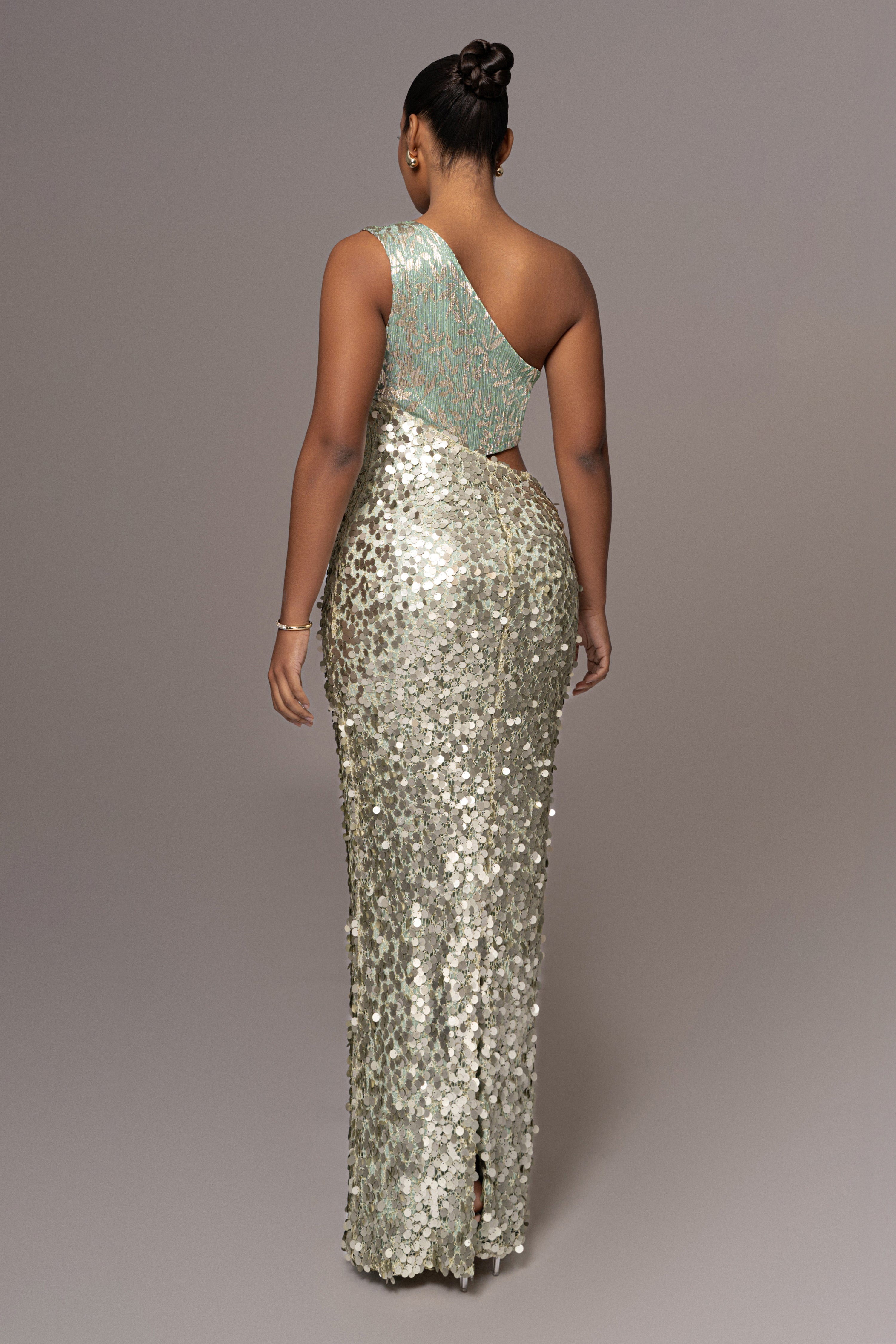 Sage Abbie One Shoulder Maxi Dress - JLUXLABEL