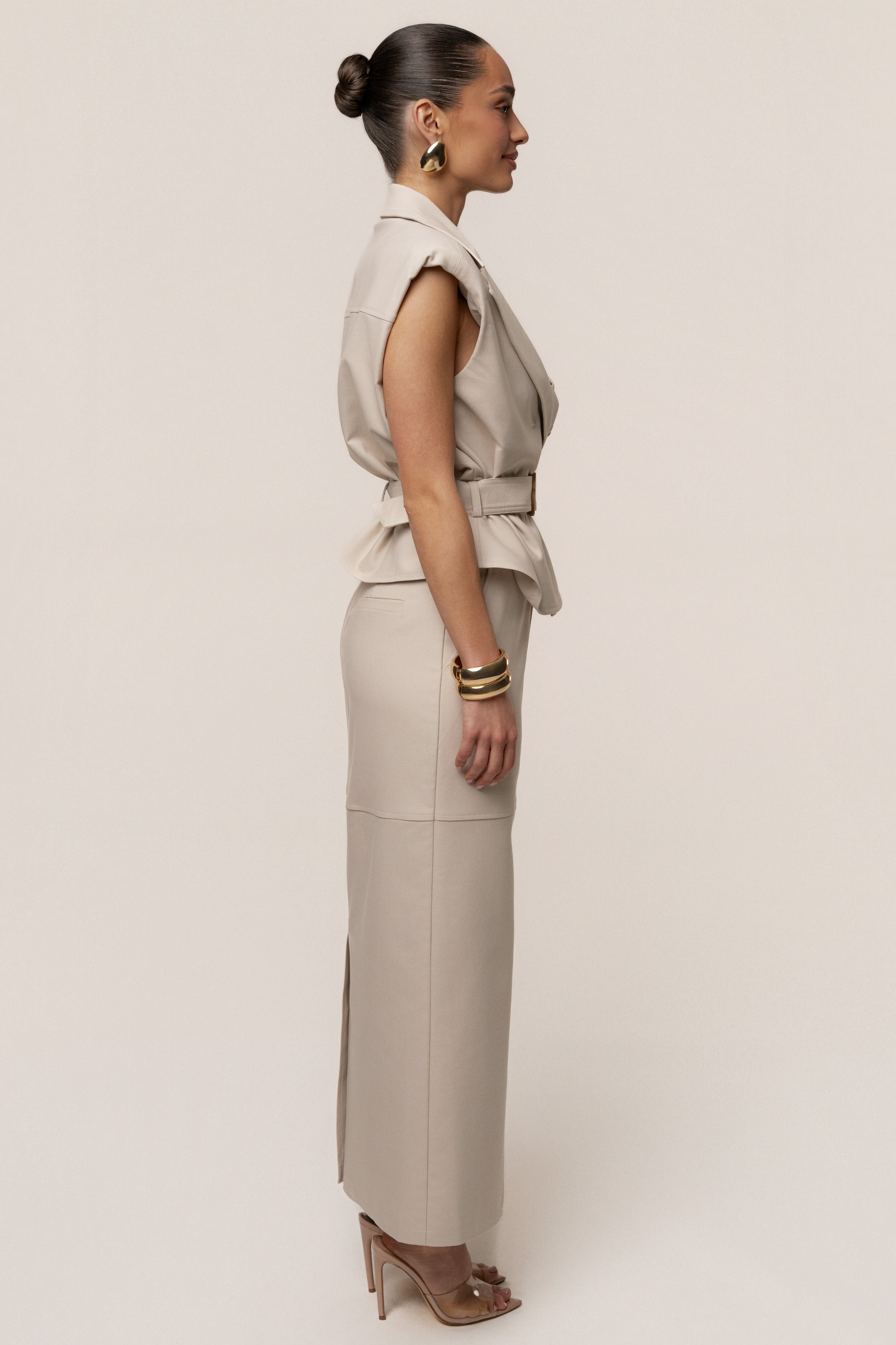 Beige In Focus Skirt - JLUXLABEL