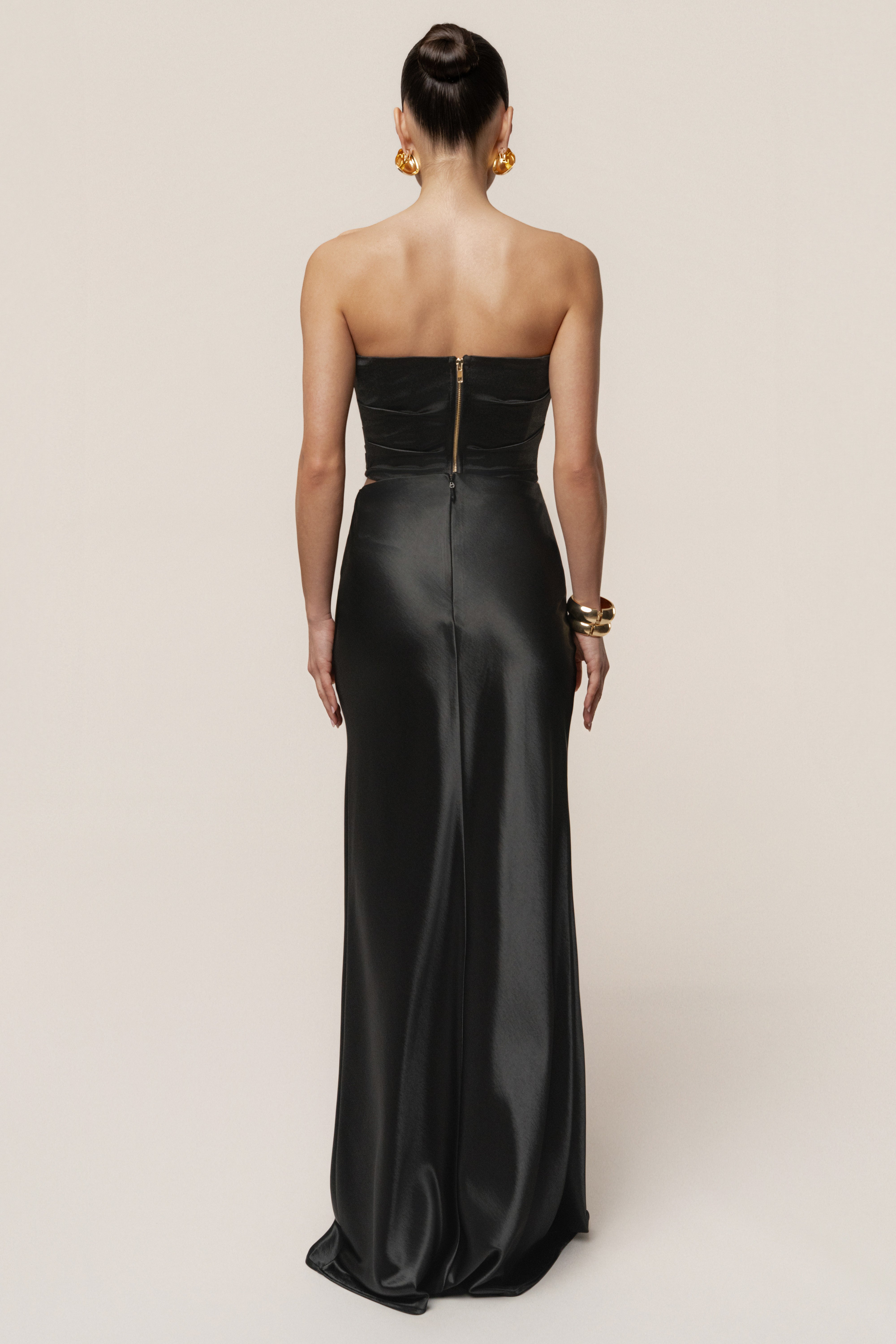 Black Sparkling Hour Satin Corset - JLUXLABEL