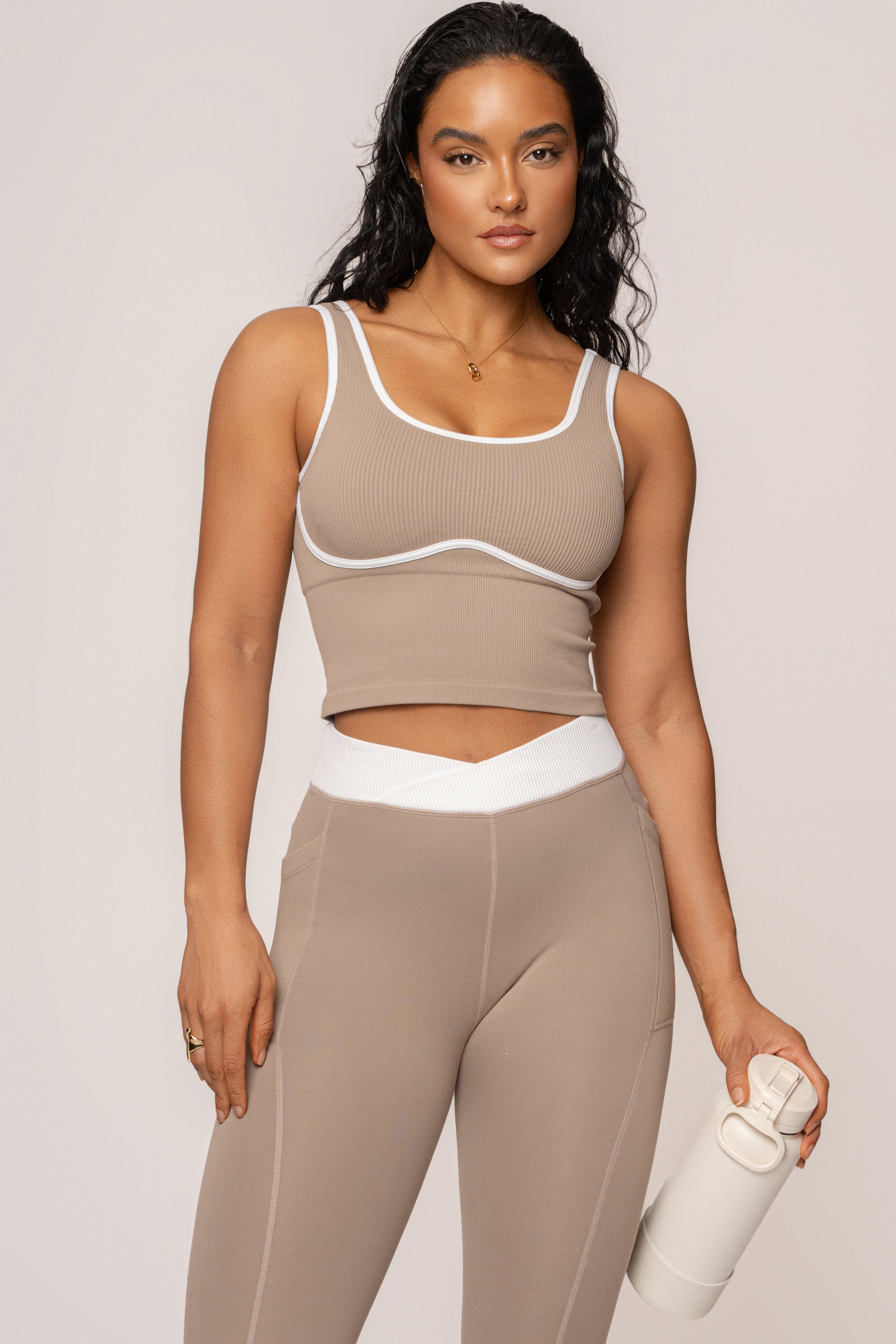 Beige/White Limitless Performance Top