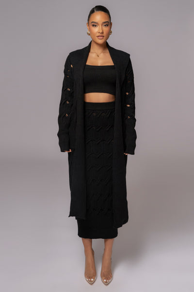 Black Brixton Knit Cardigan