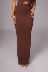 Brown Cassidy Two Piece Skirt Set