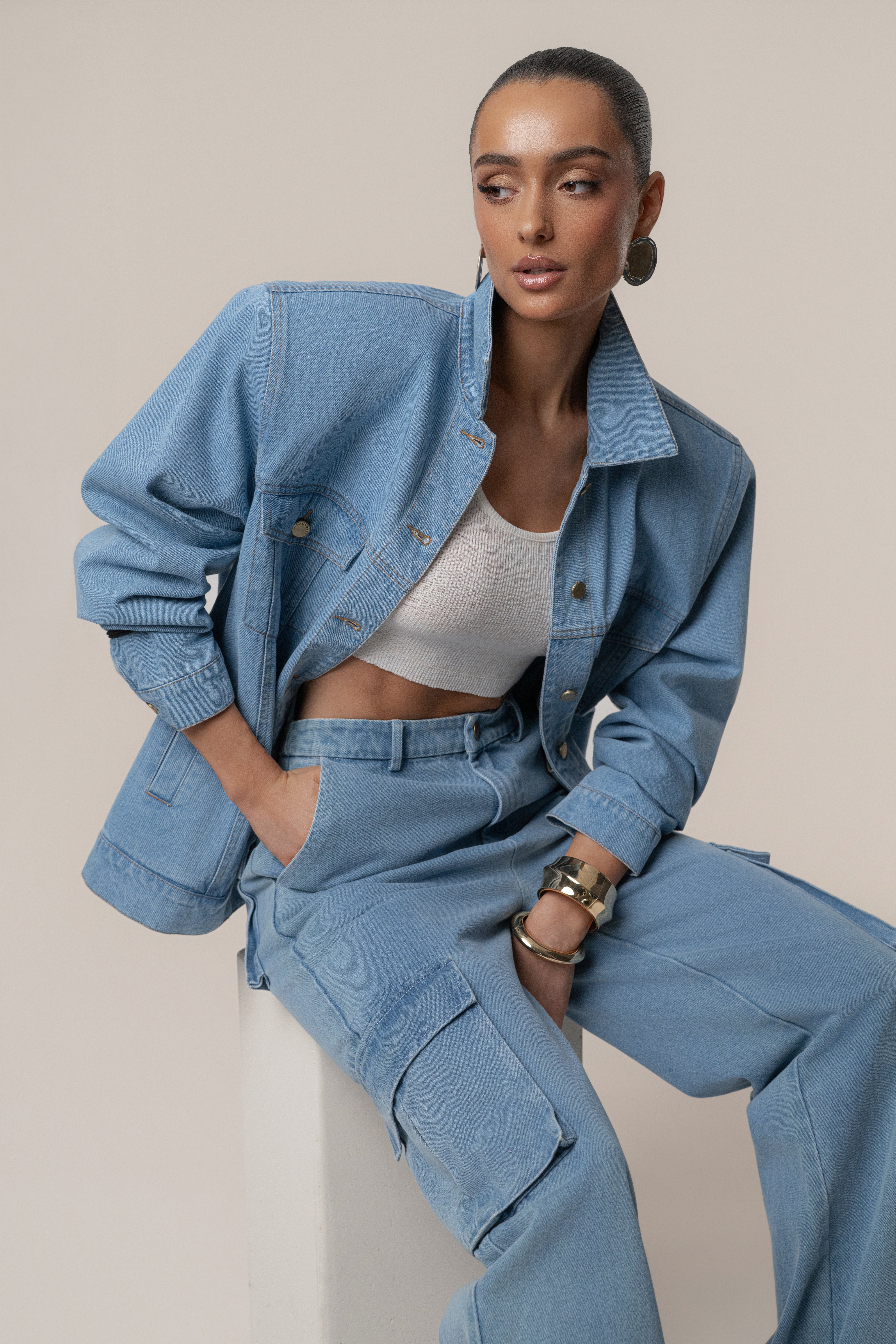 Medium Wash Next Phase Denim Jacket - JLUXLABEL