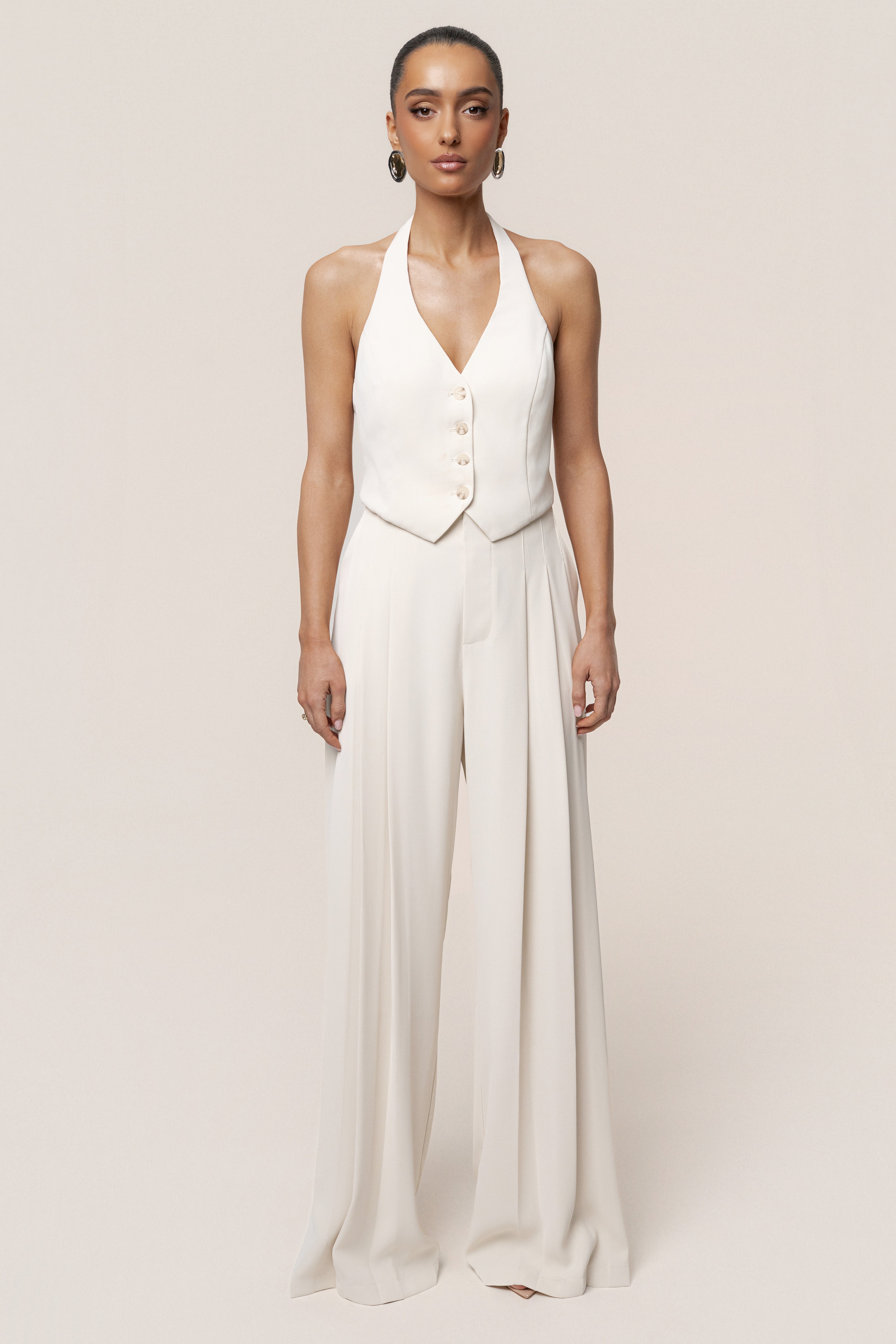 Ivory Signature Elegance Trousers - JLUXLABEL