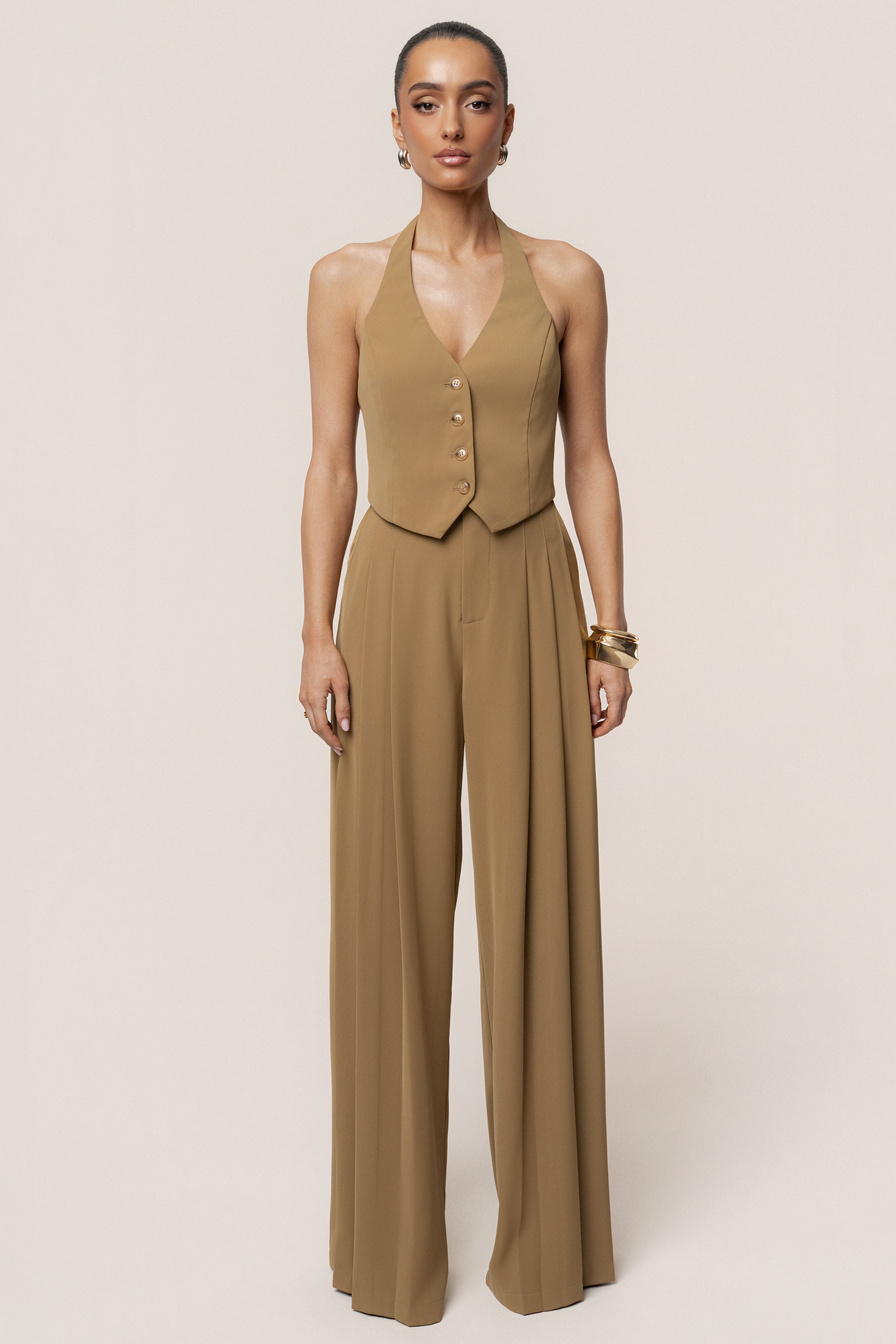 Olive Signature Elegance Trousers - JLUXLABEL