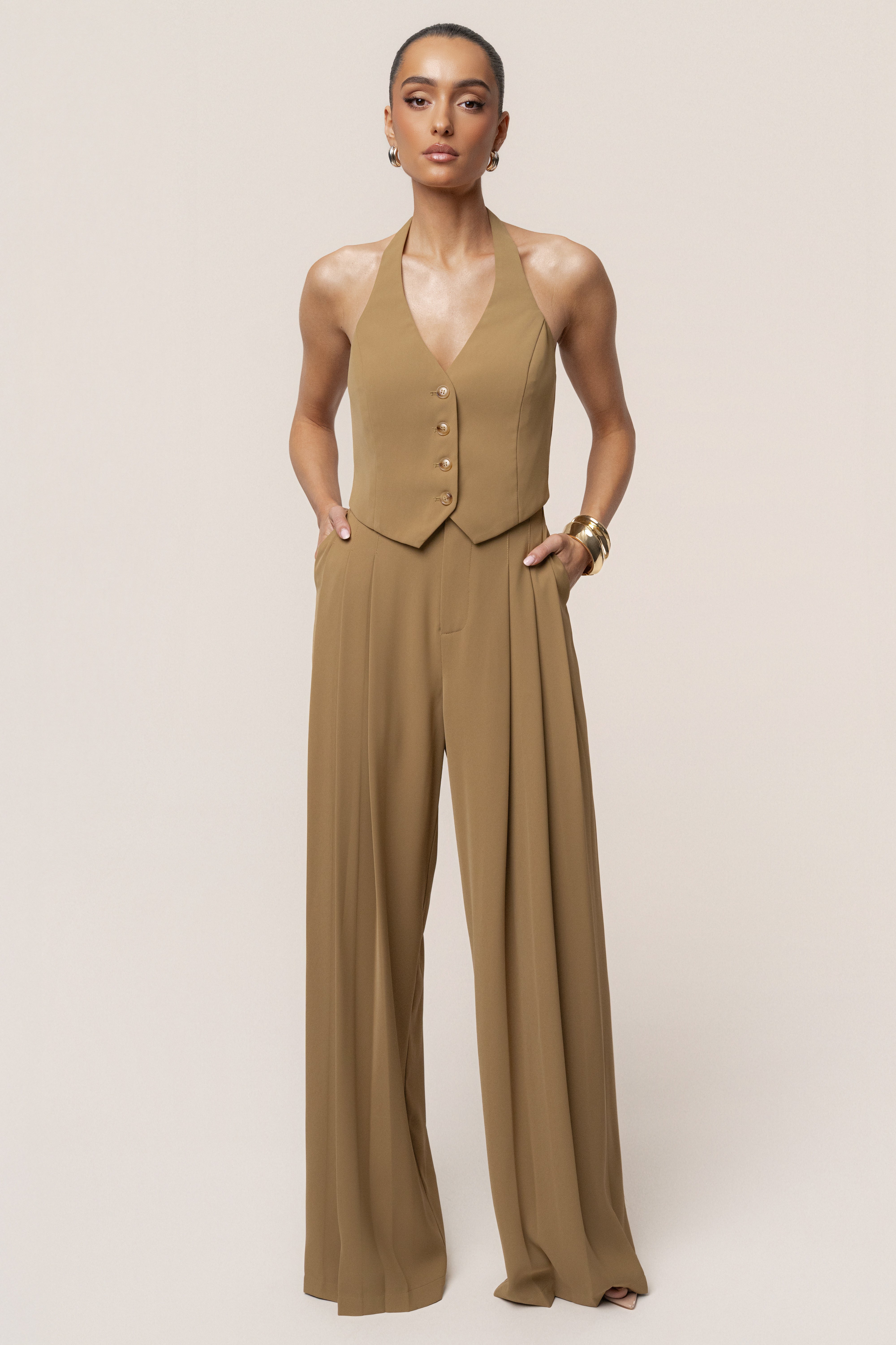 Olive Signature Elegance Vest - JLUXLABEL