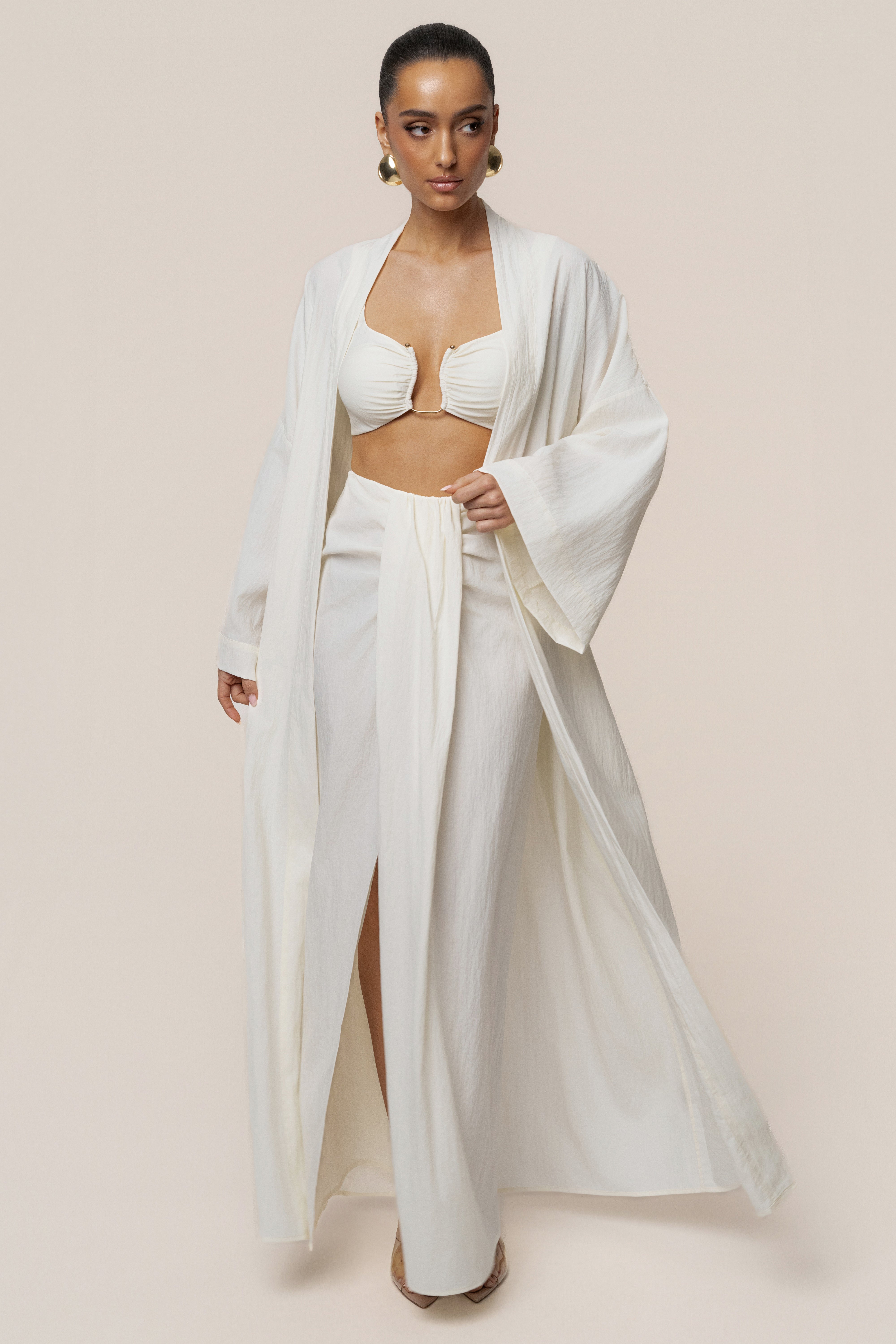 Ivory Desert Oasis Duster - JLUXLABEL