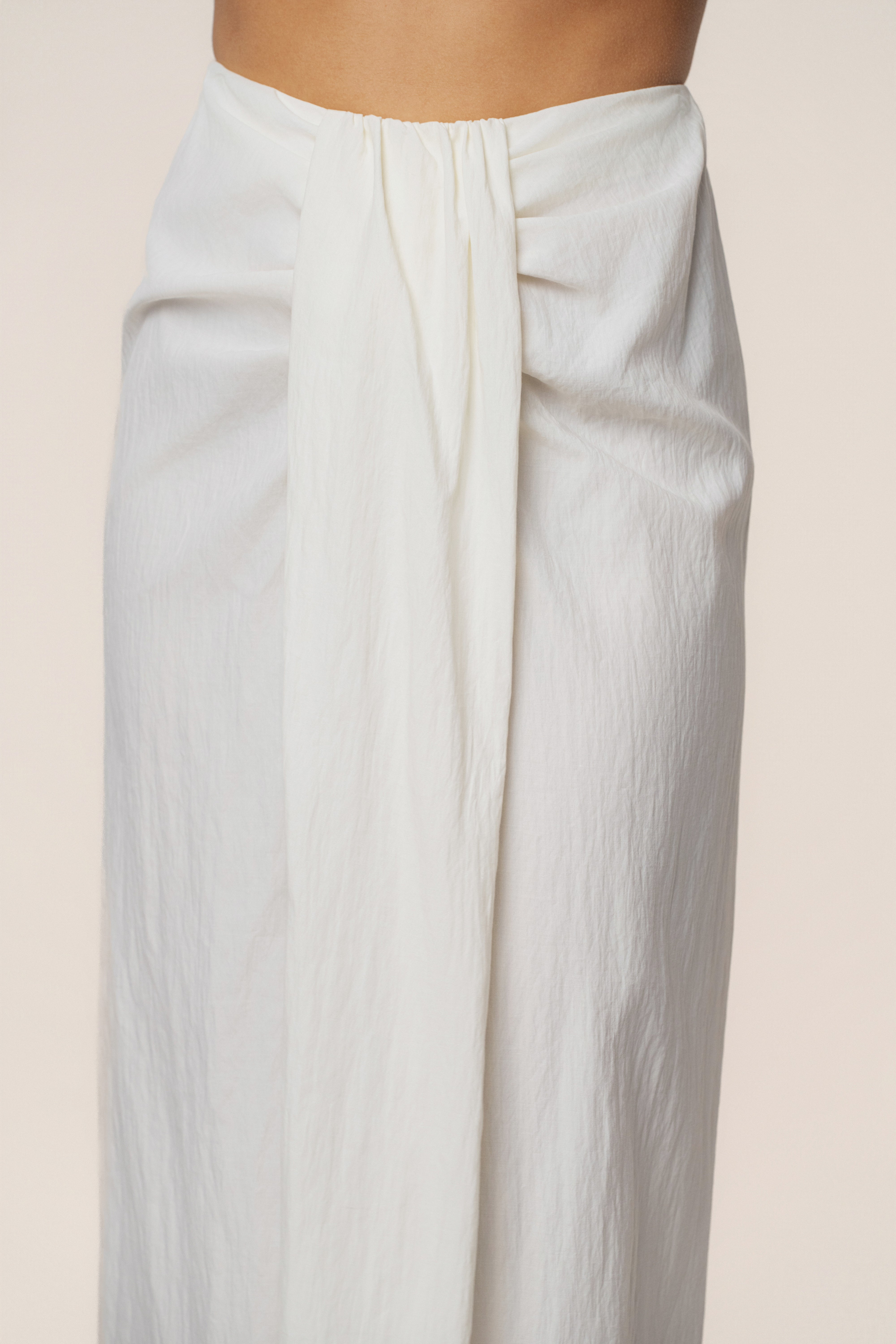 Ivory Flowing Elegance Maxi Skirt - JLUXLABEL