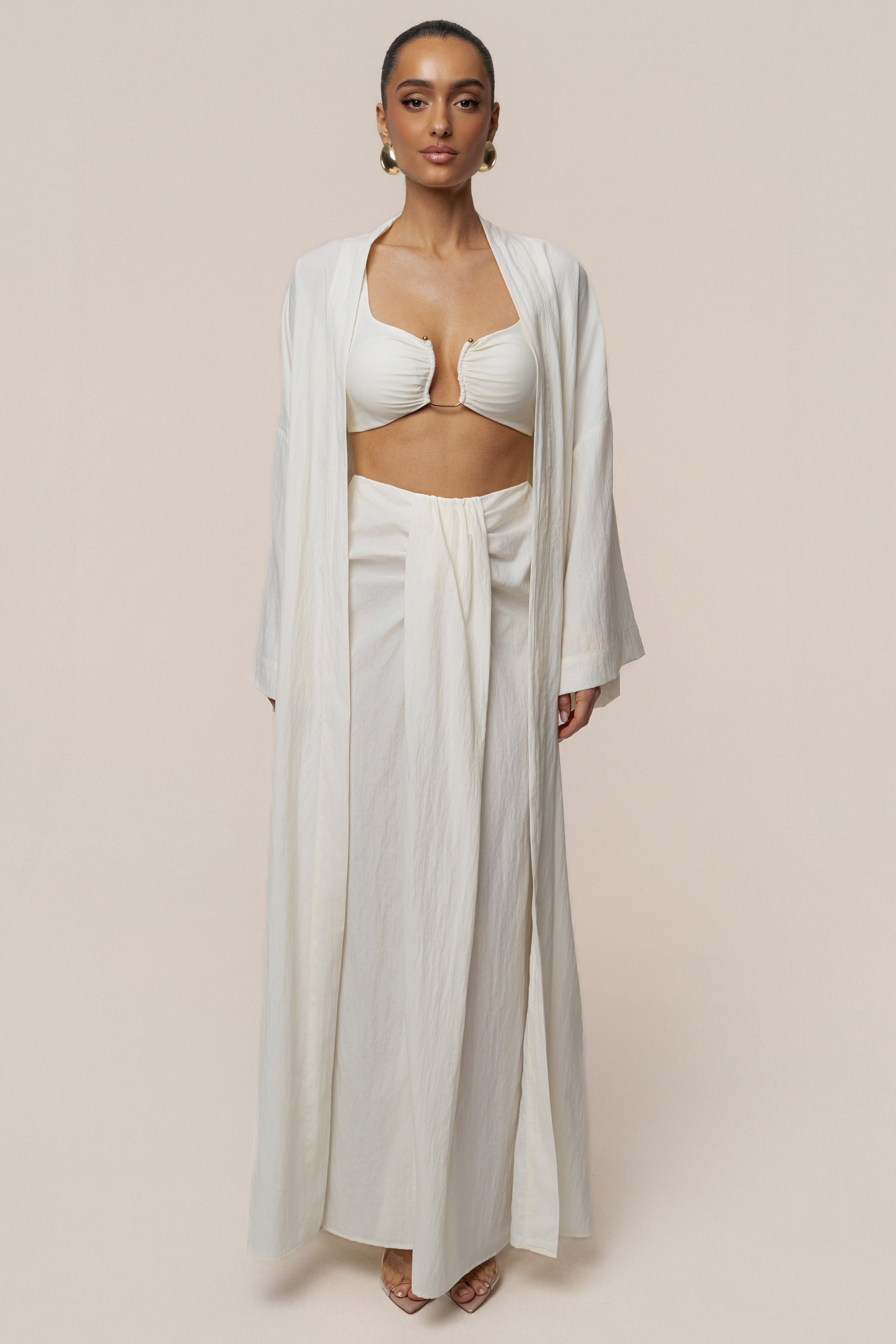 Ivory Desert Oasis Duster - JLUXLABEL