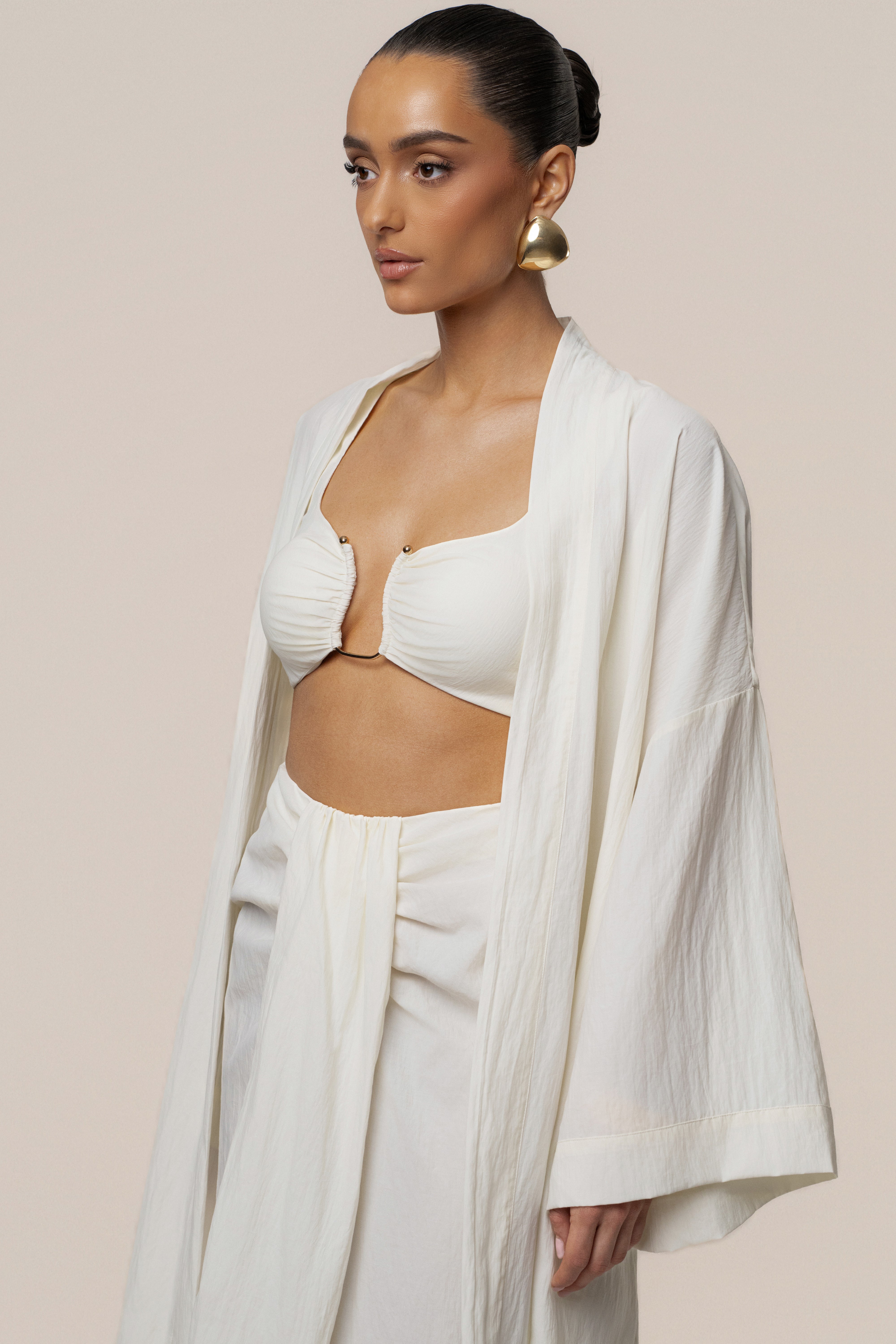 Ivory Desert Oasis Duster - JLUXLABEL