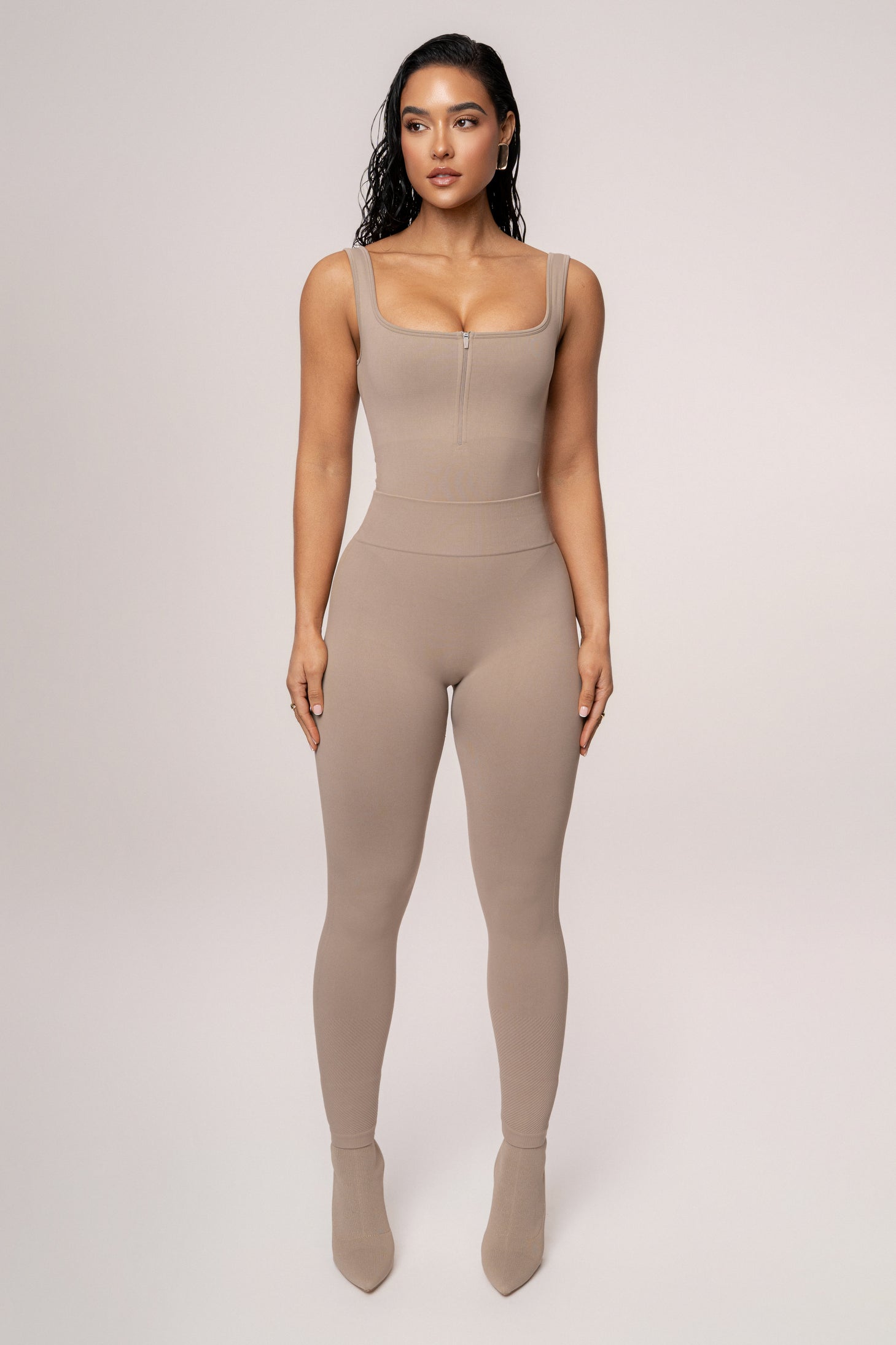Beige Grounded Bodysuit - JLUXLABEL