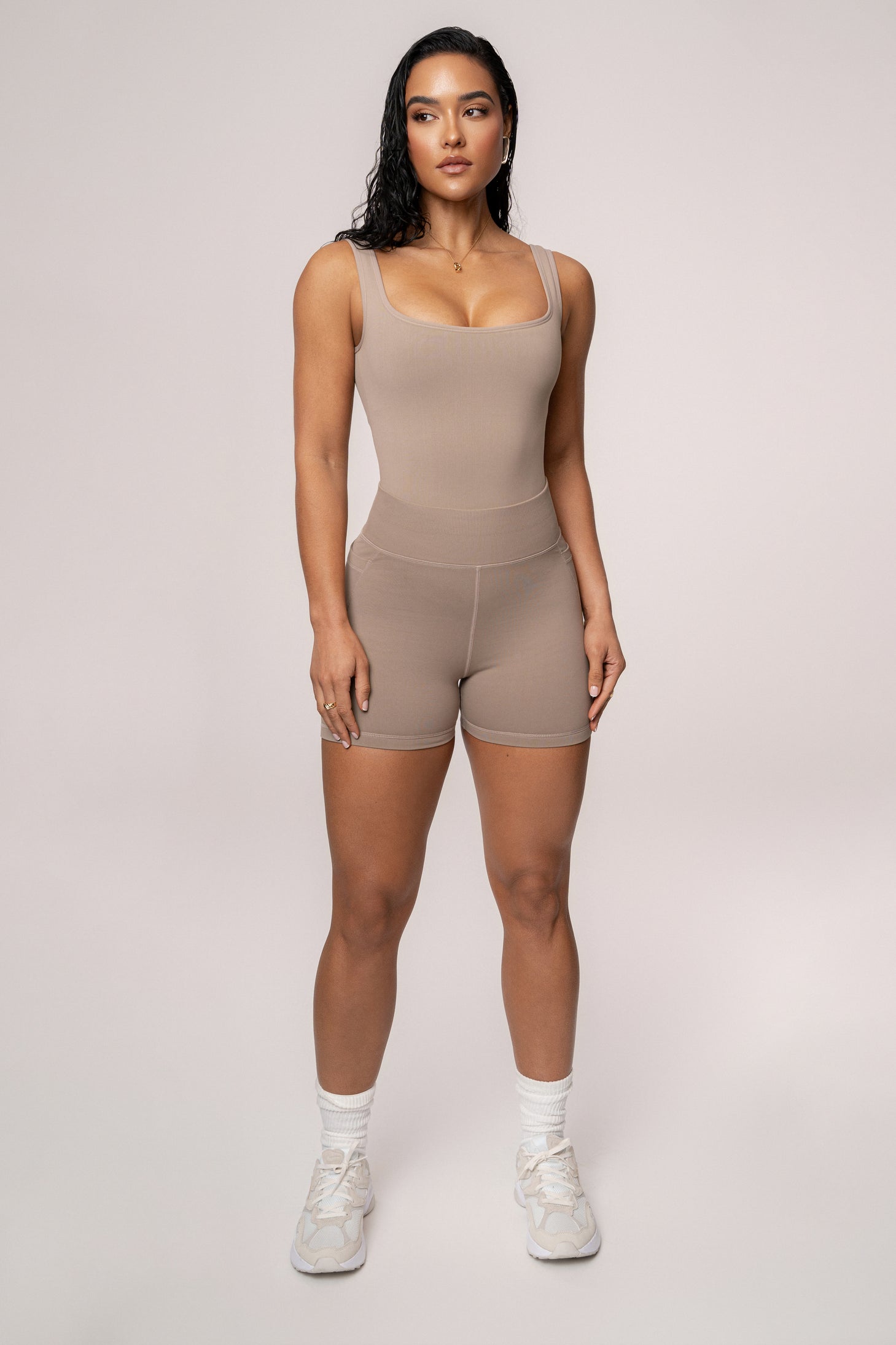 Beige Revive Bodysuit - JLUXLABEL