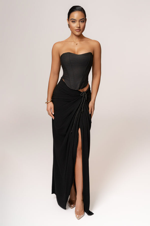 Corset Top and Flowing Maxi Skirt