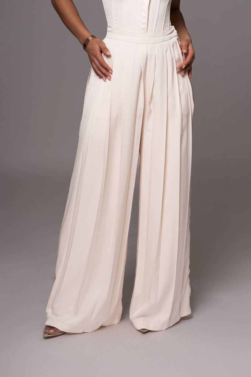 Pleated Detail Palazzo Pants – Styched Fashion