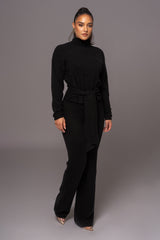 Black Ivy Sweater Knit Pant Set - JLUXLABEL
