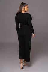 Black Meant To Be Knit Maxi Dress - JLUXLABEL