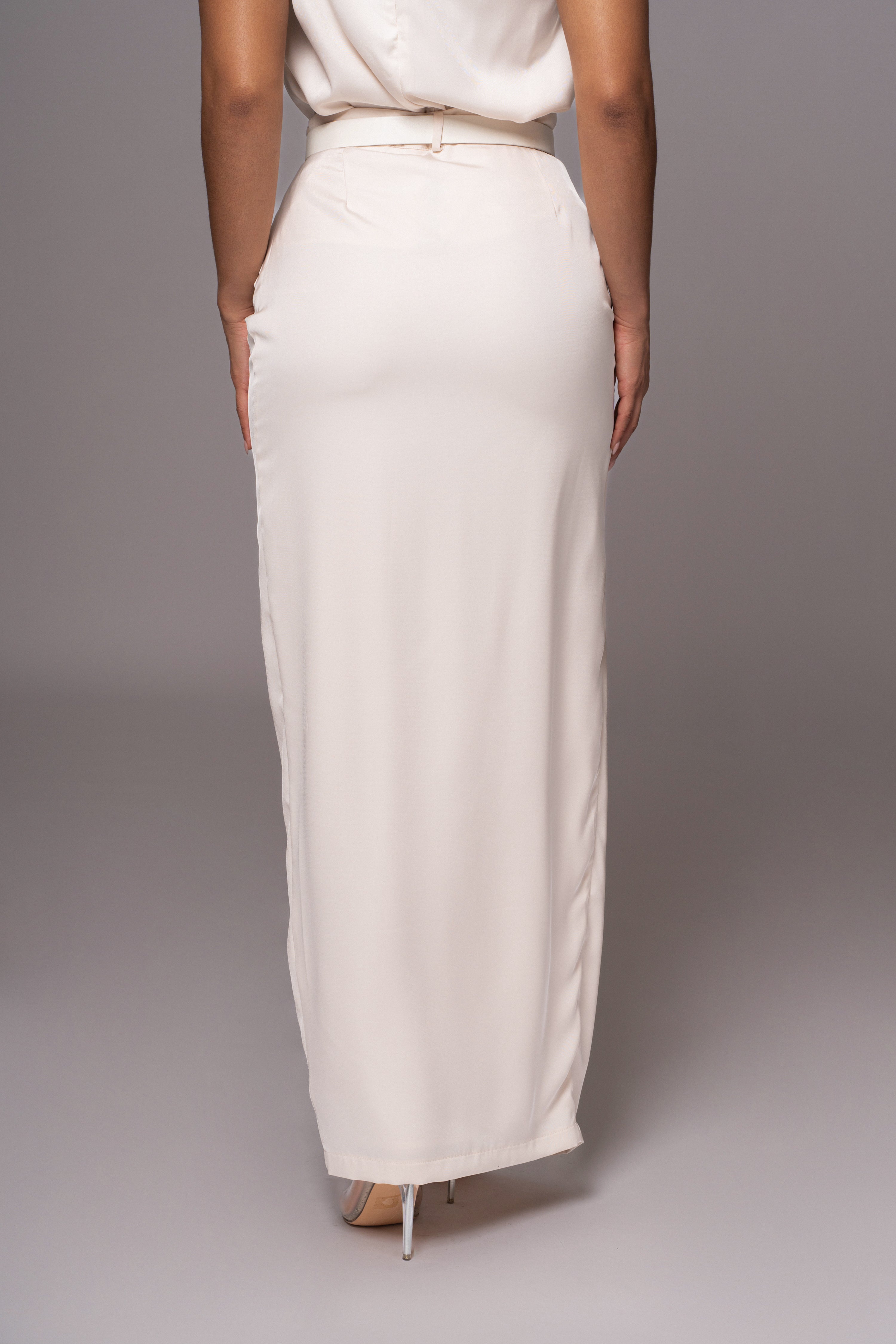 Buttercream Jamila Drape Skirt JLUXLABEL