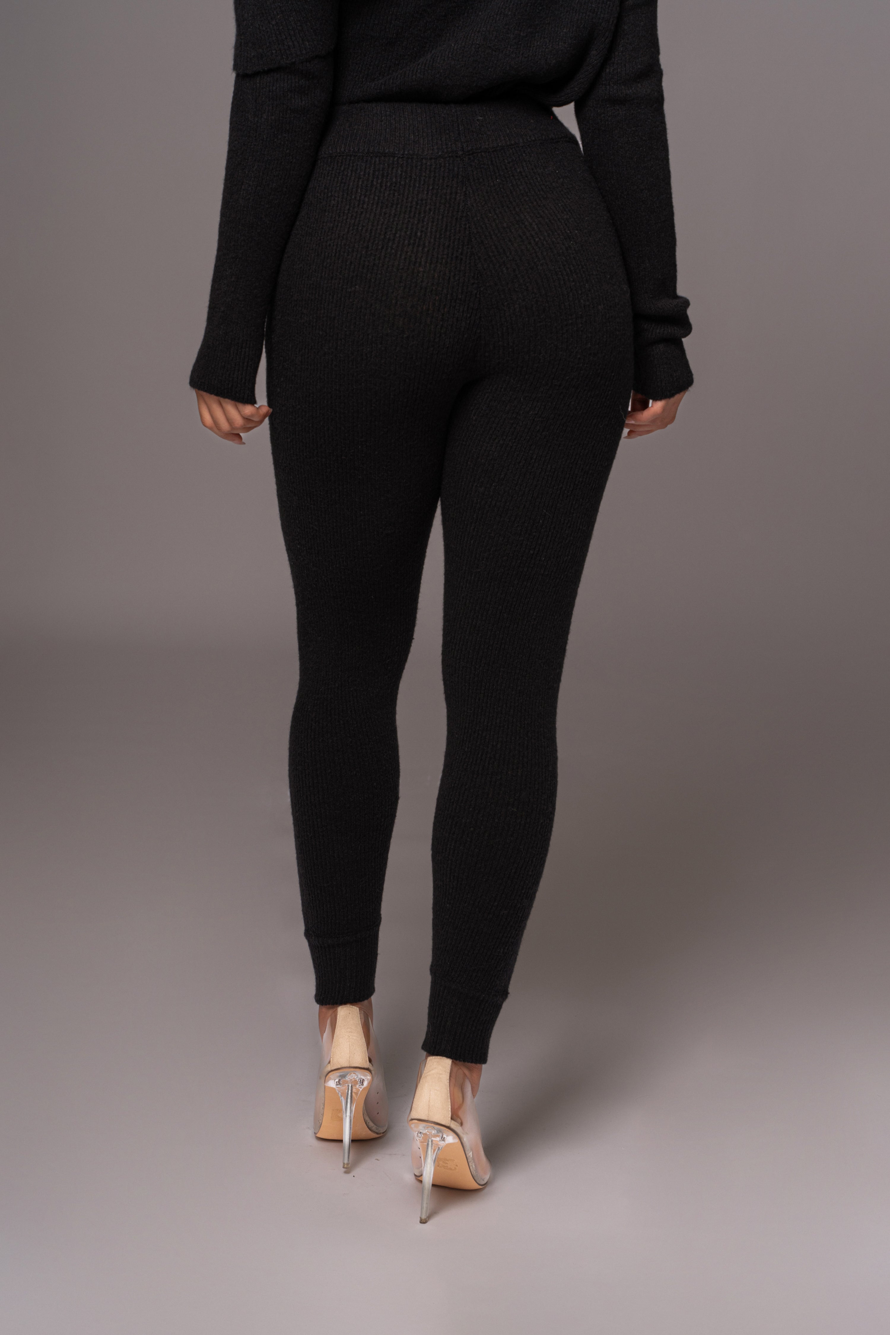 Black Sedona Knit Pant Set - JLUXLABEL