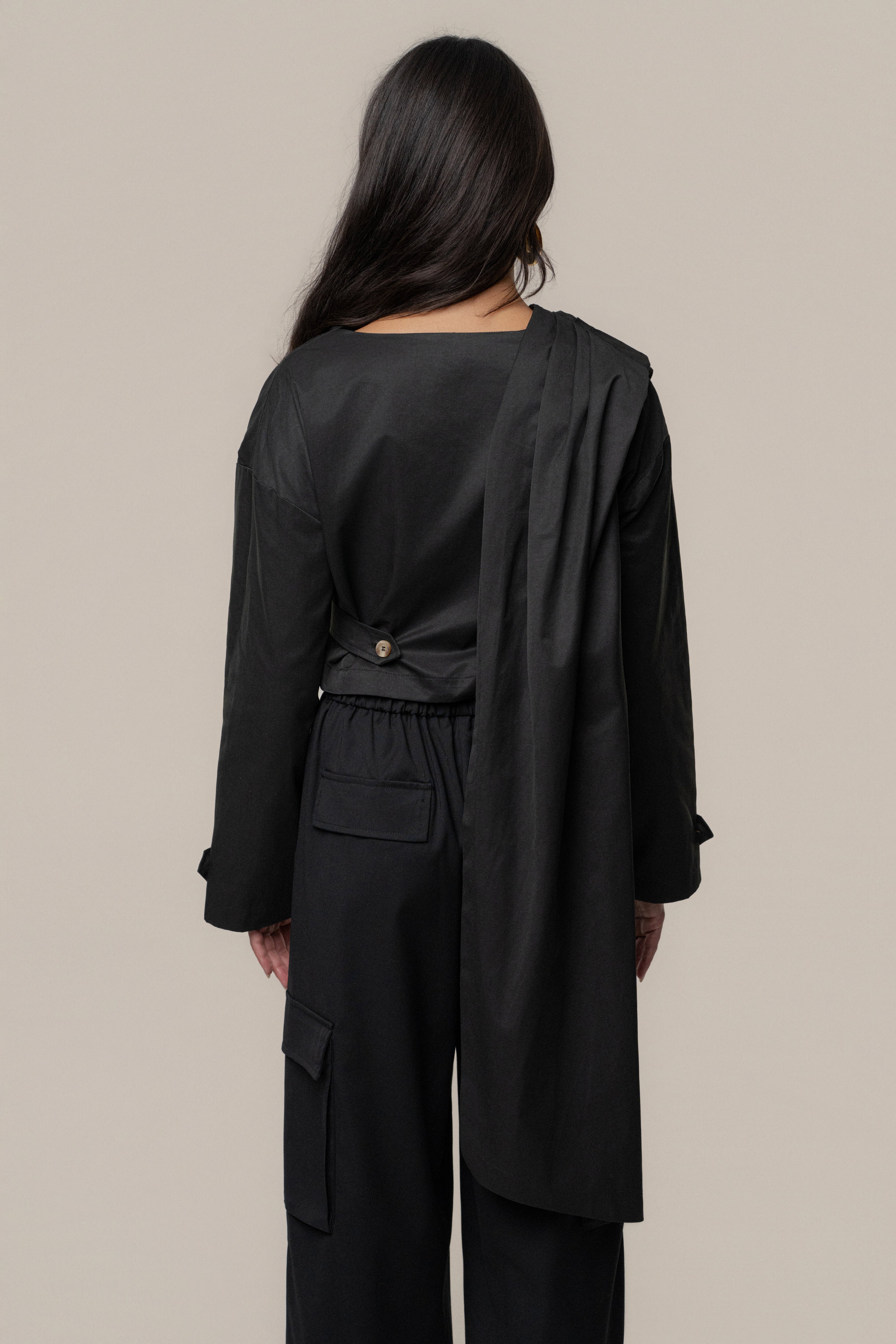 Black Next Level Cape Jacket