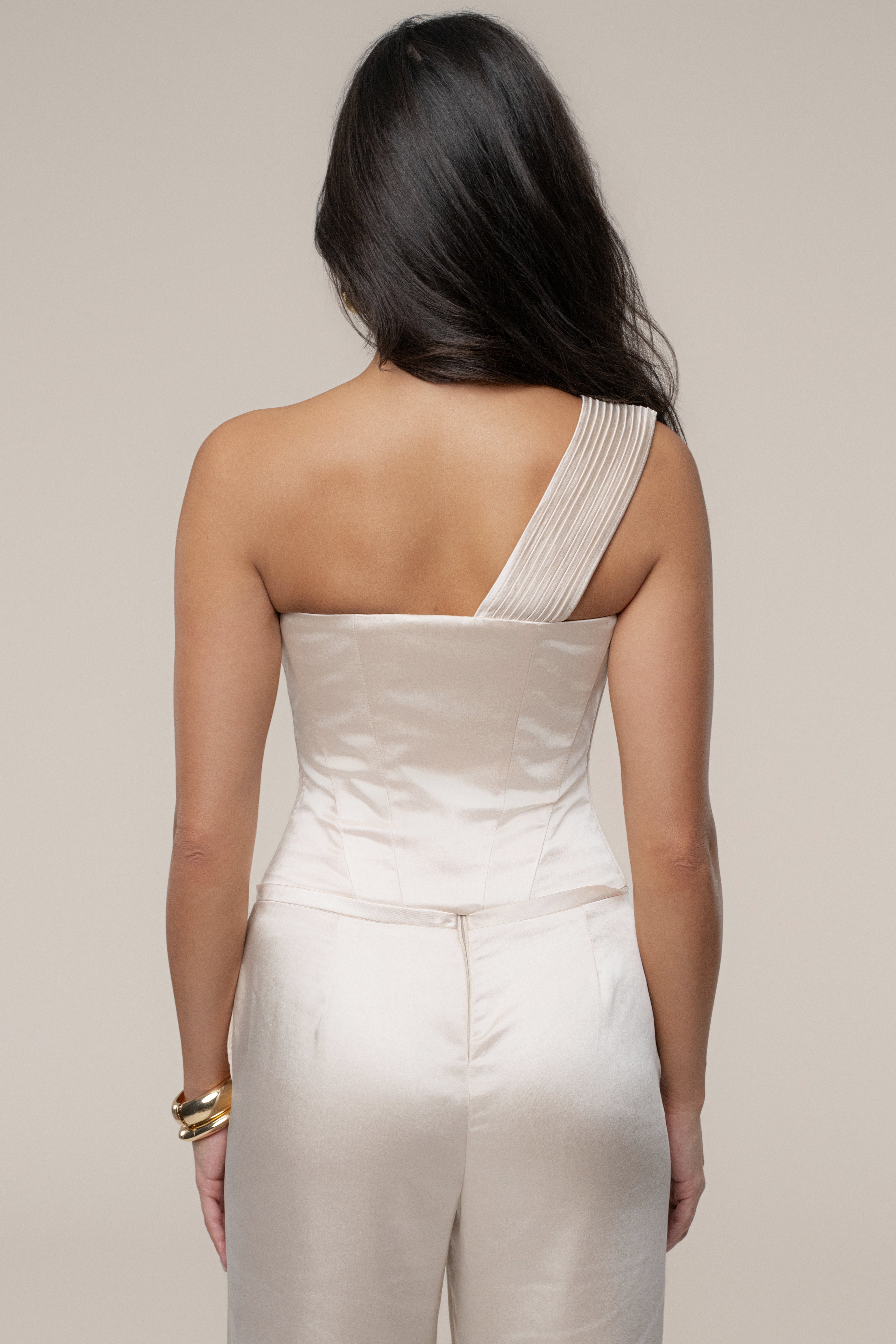 Champagne Love Song Satin Top - JLUXLABEL