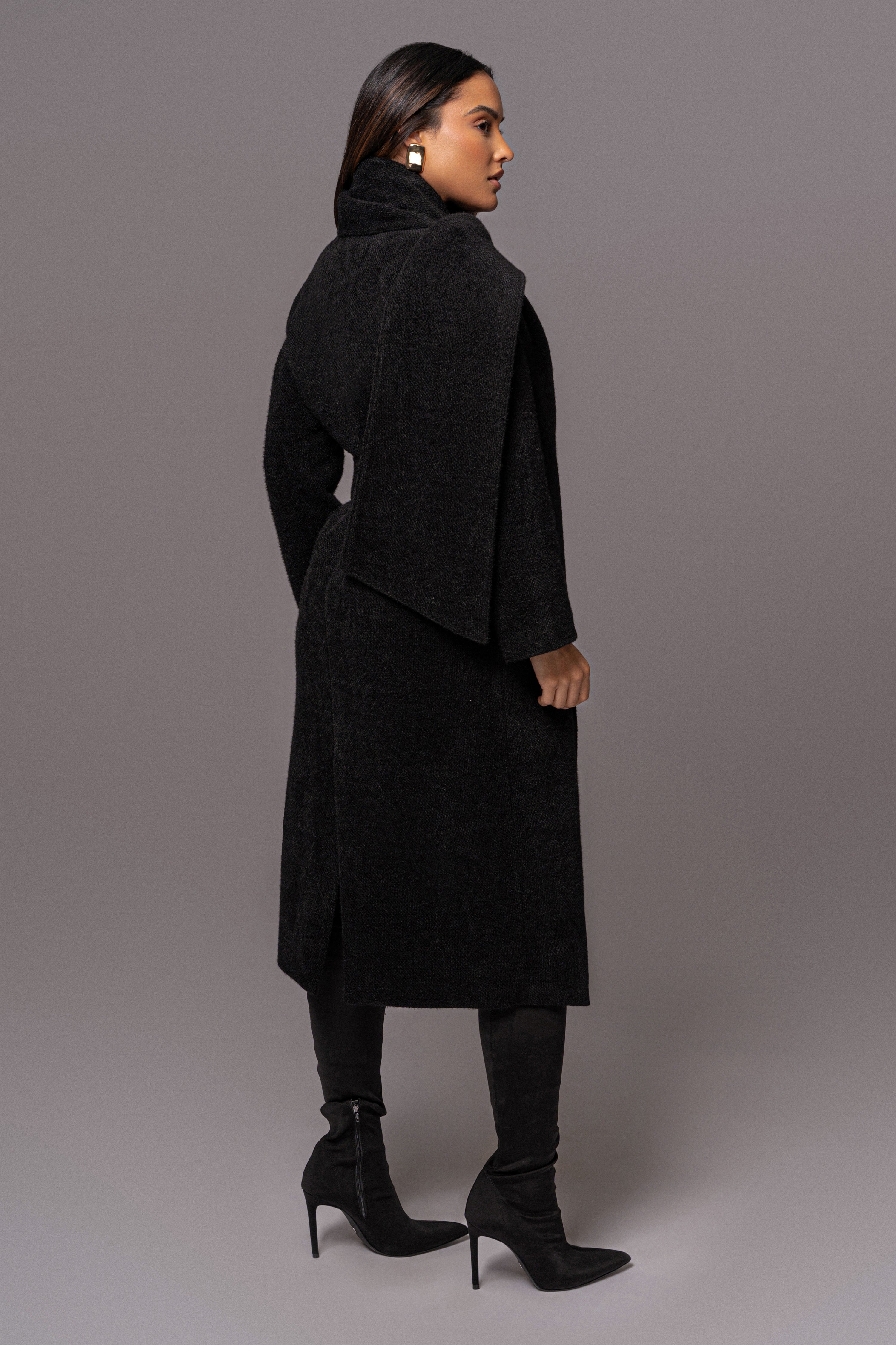 Black Jonah Coat - JLUXLABEL