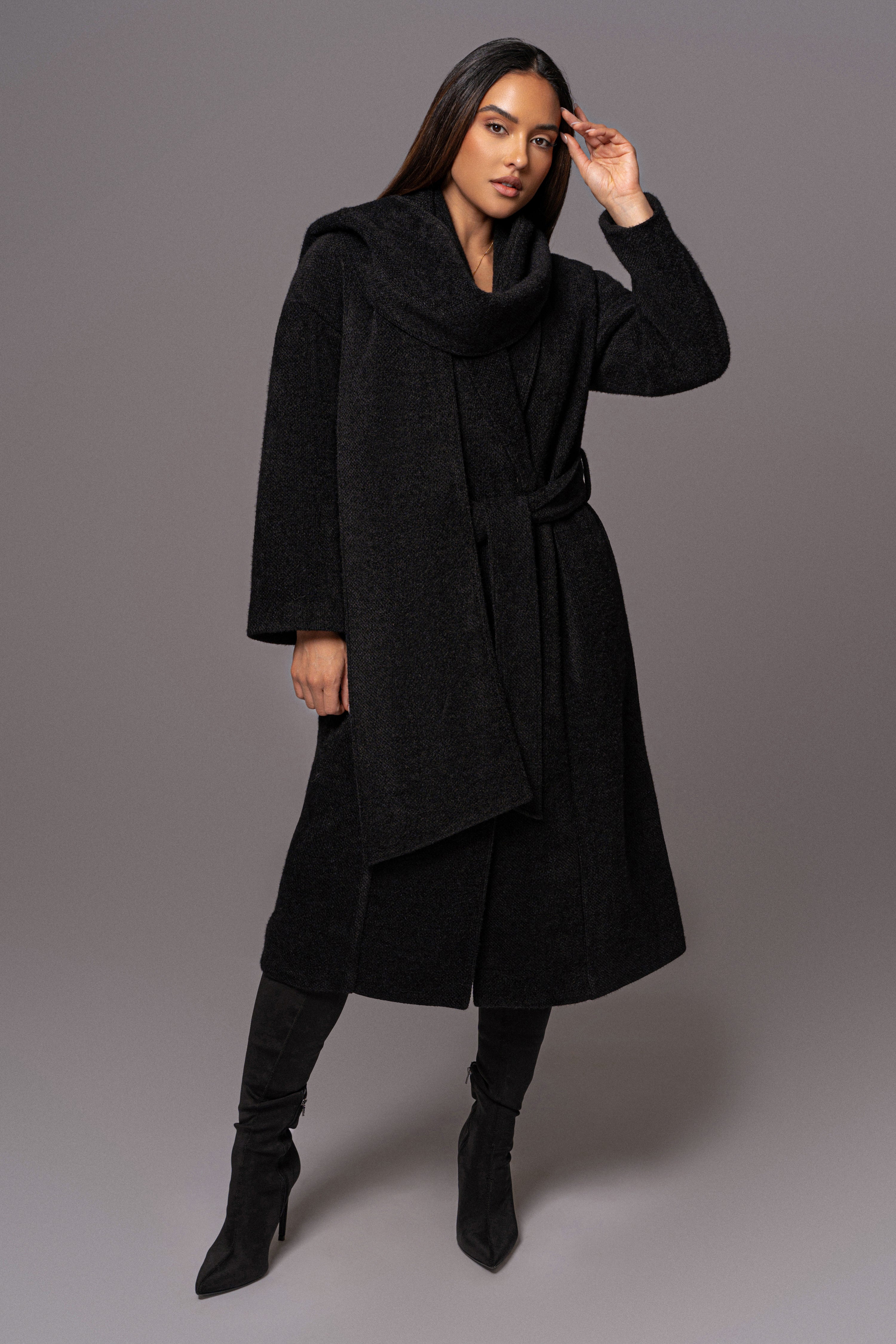 Black Jonah Coat - JLUXLABEL