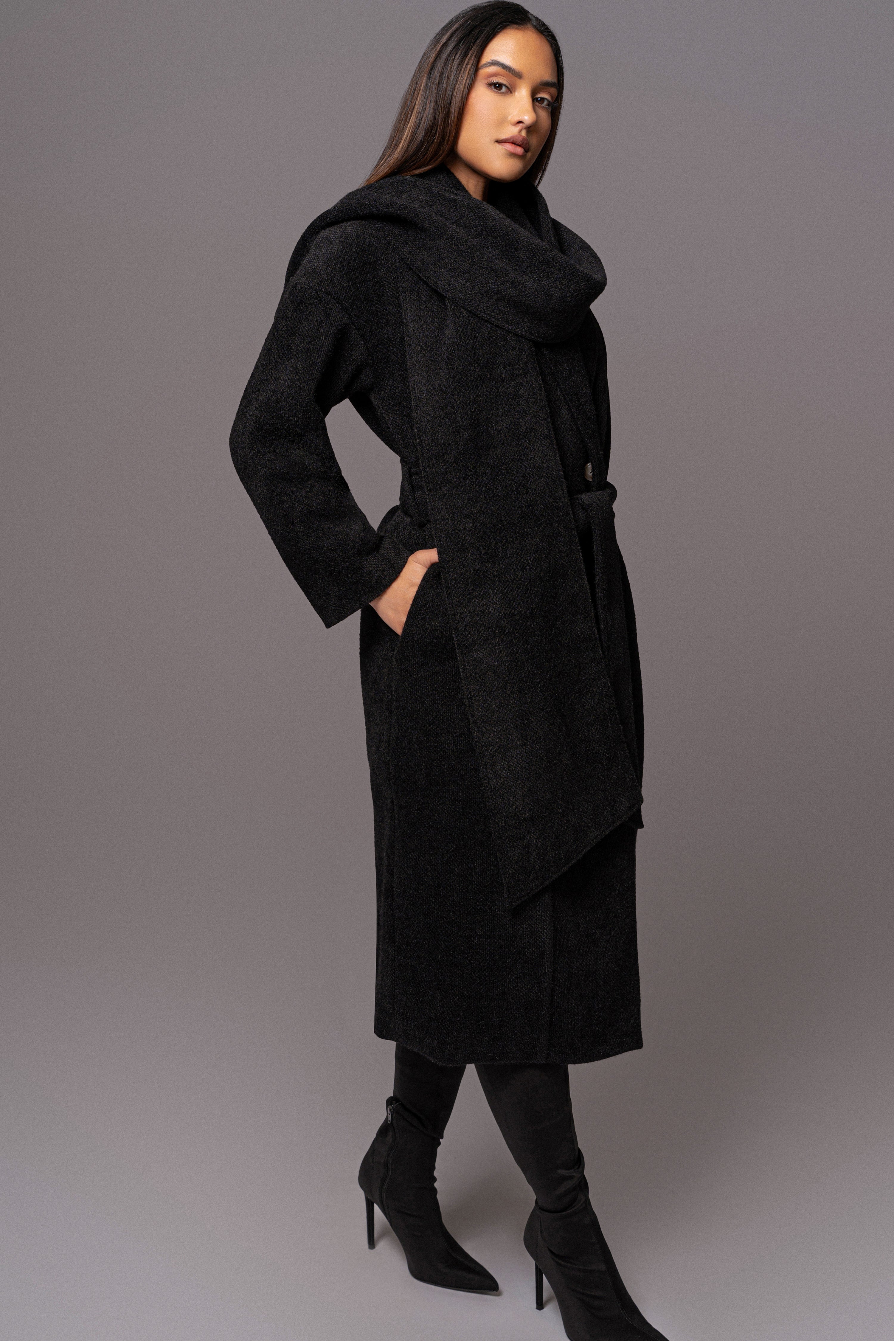 Black Jonah Coat - JLUXLABEL