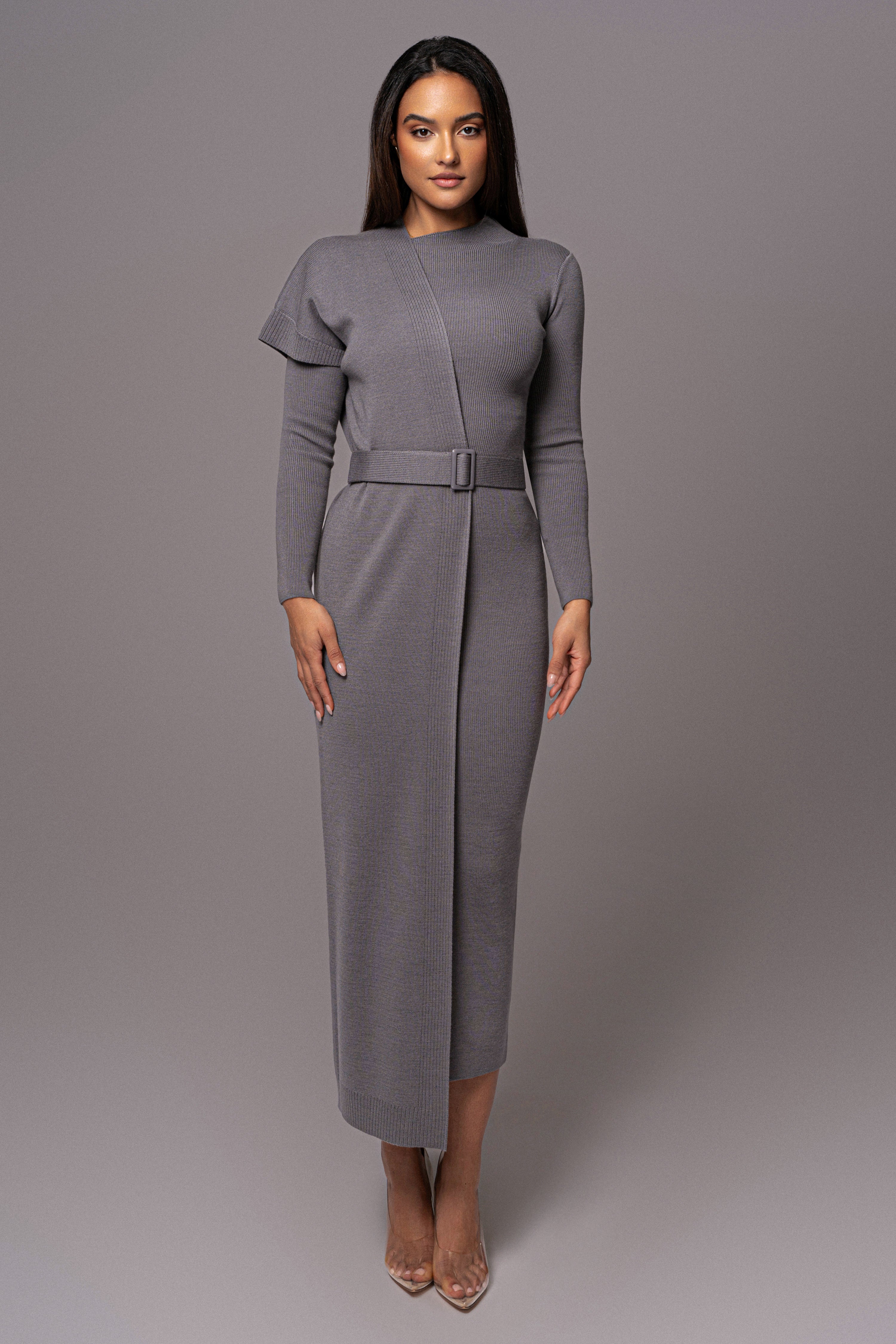 Grey Meant To Be Knit Maxi Dress