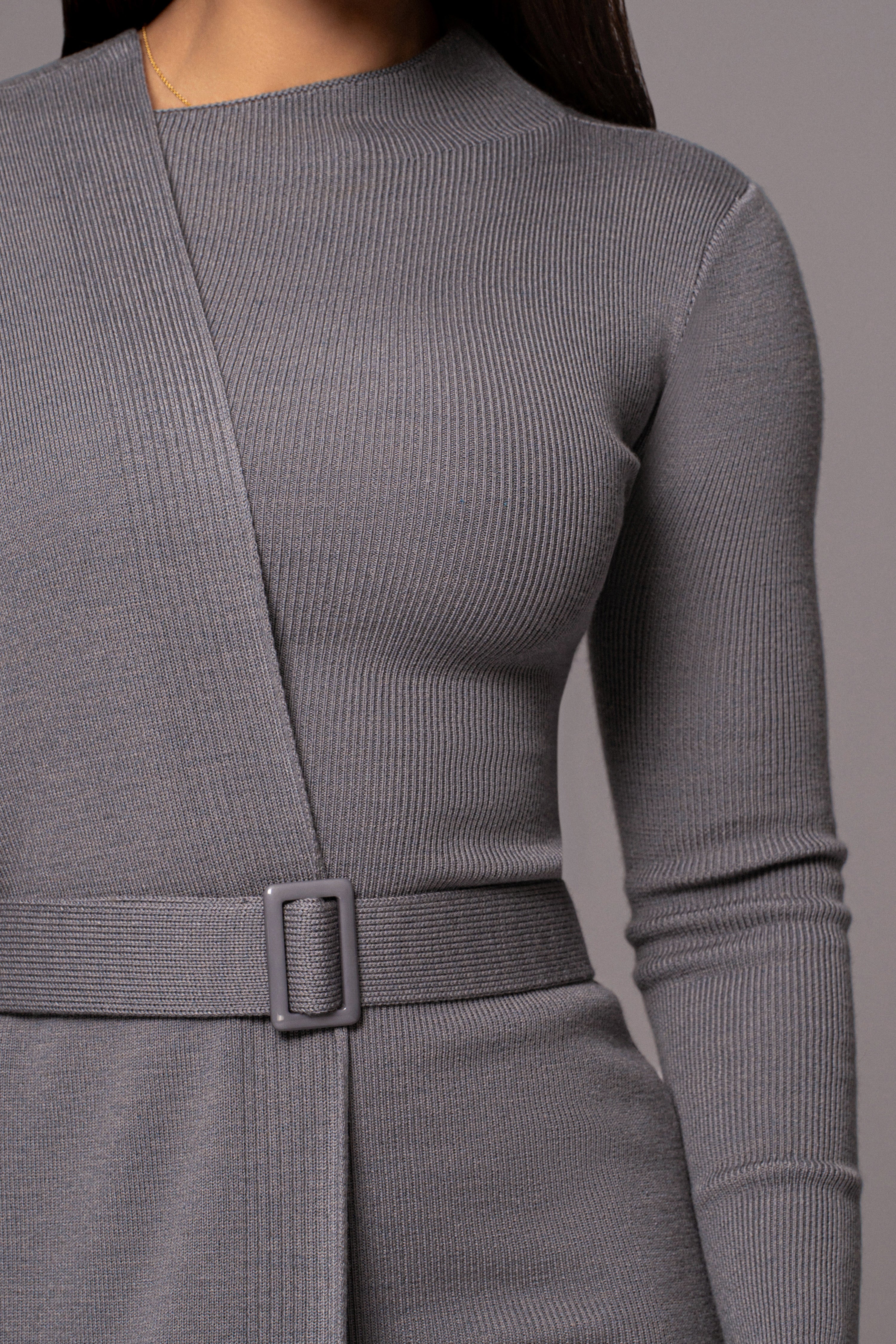 Grey Meant To Be Knit Maxi Dress - JLUXLABEL