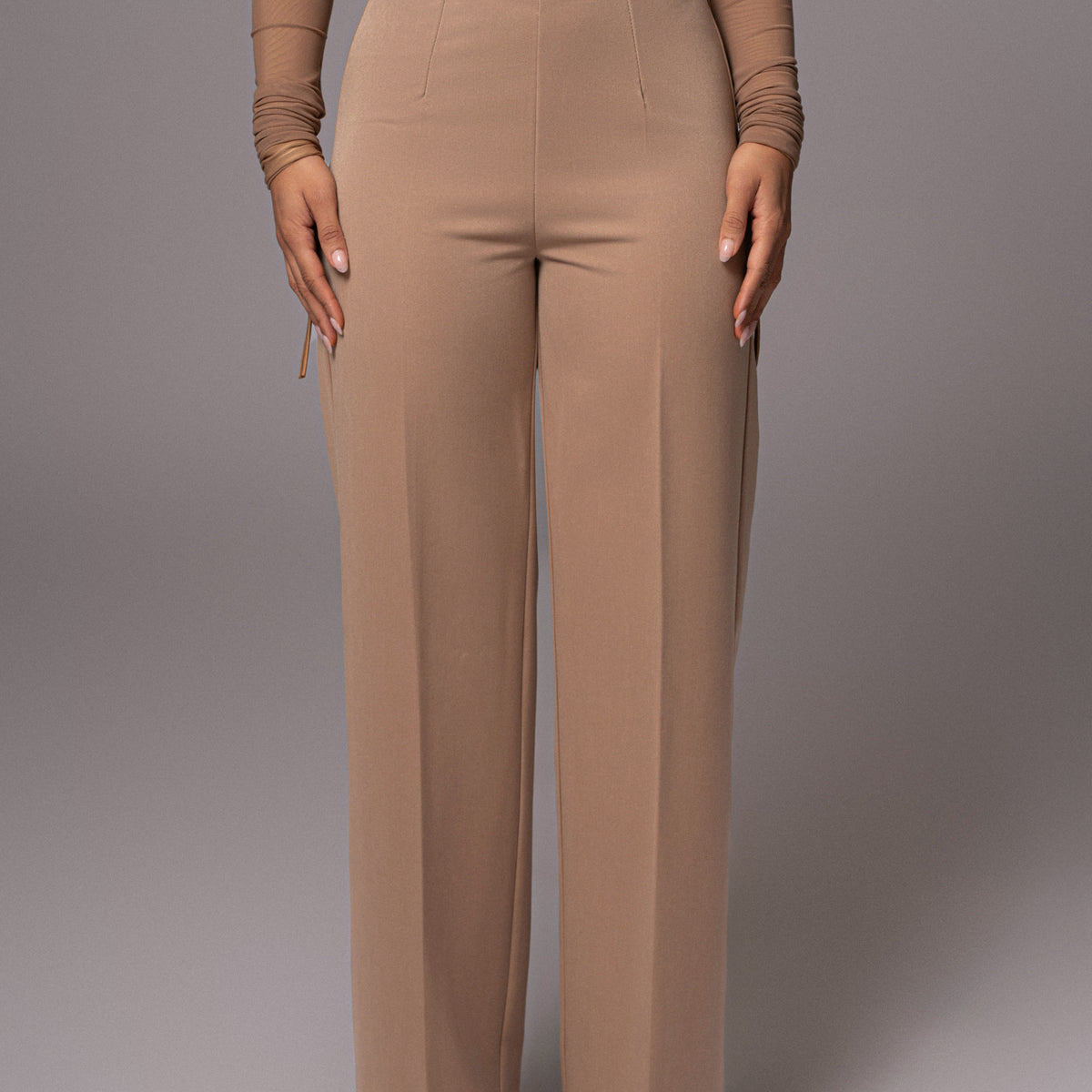Jluxlabel Novena Straight Leg Pants in Beige at Nordstrom, Size Small