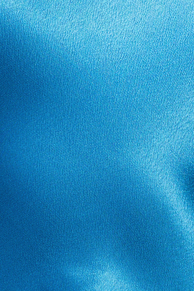Blue Irina Satin Strapless Maxi Dress - JLUXLABEL