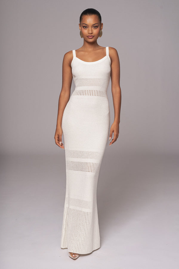 Ivory Palm Springs Knit Maxi Dress