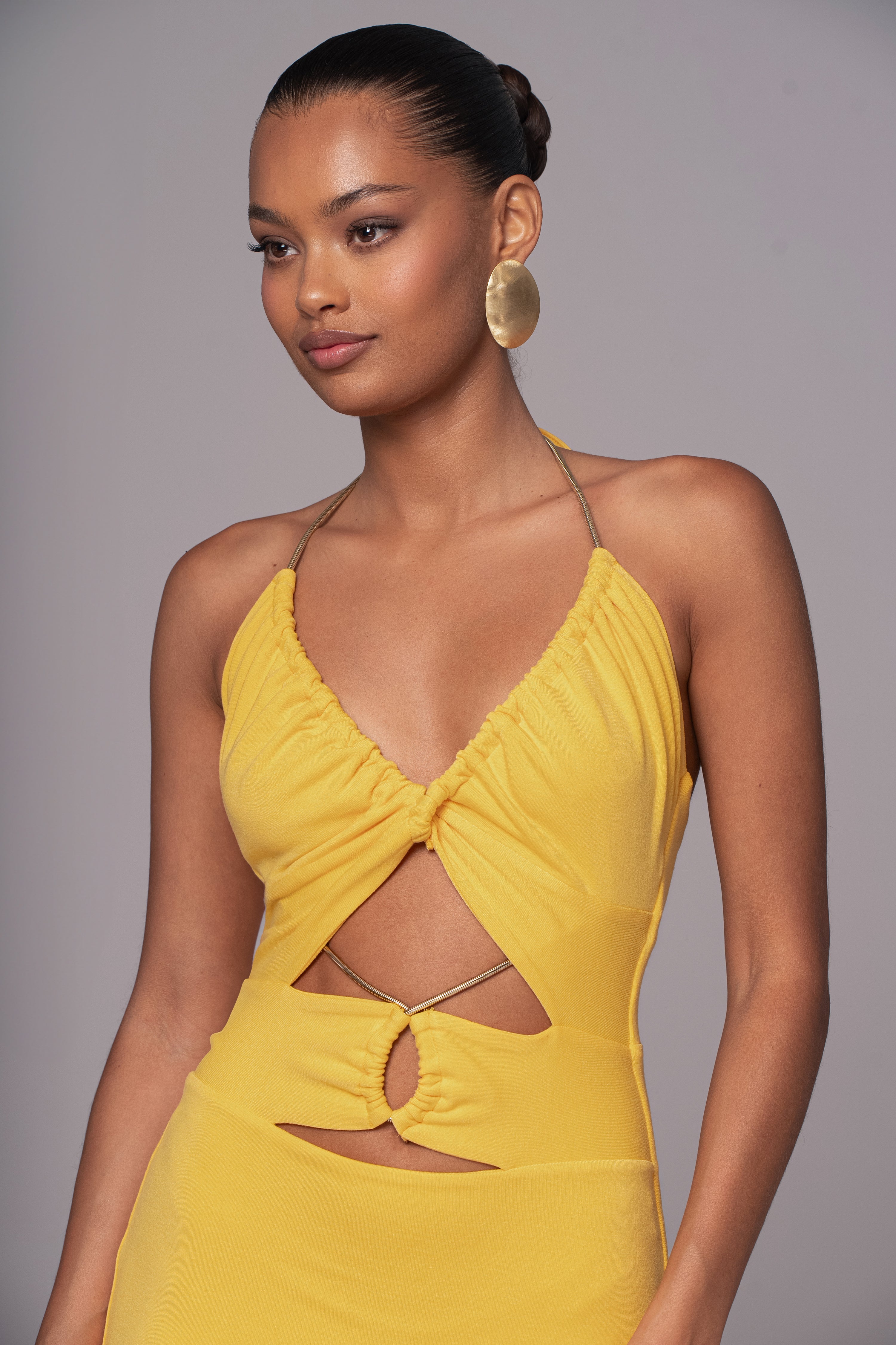 Yellow Secret Bloom Maxi Dress