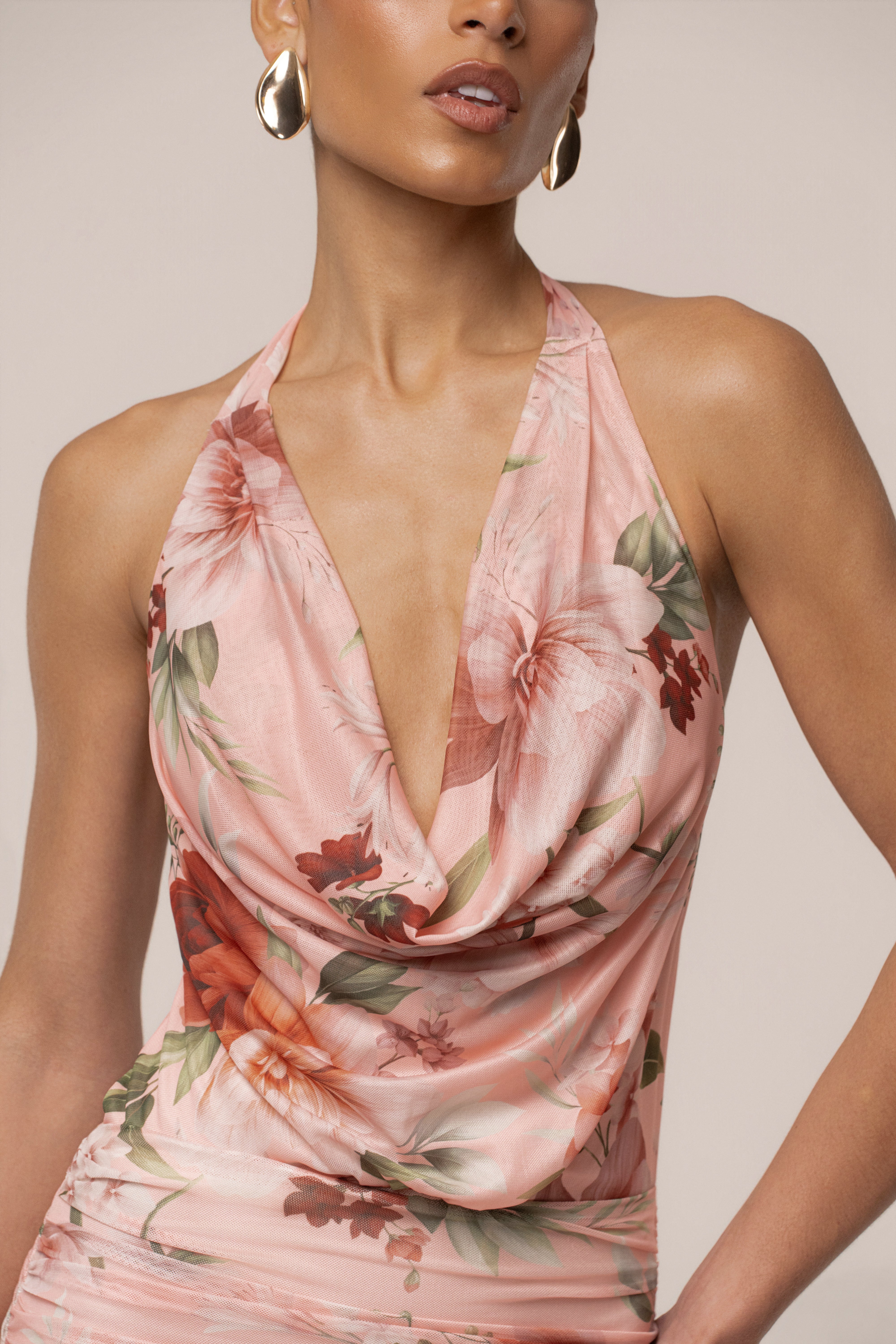 Pink Petals and Poetry maxi dress by JLUXLABEL featuring floral print, flowy fabric, and elegant design for stylish occasions.