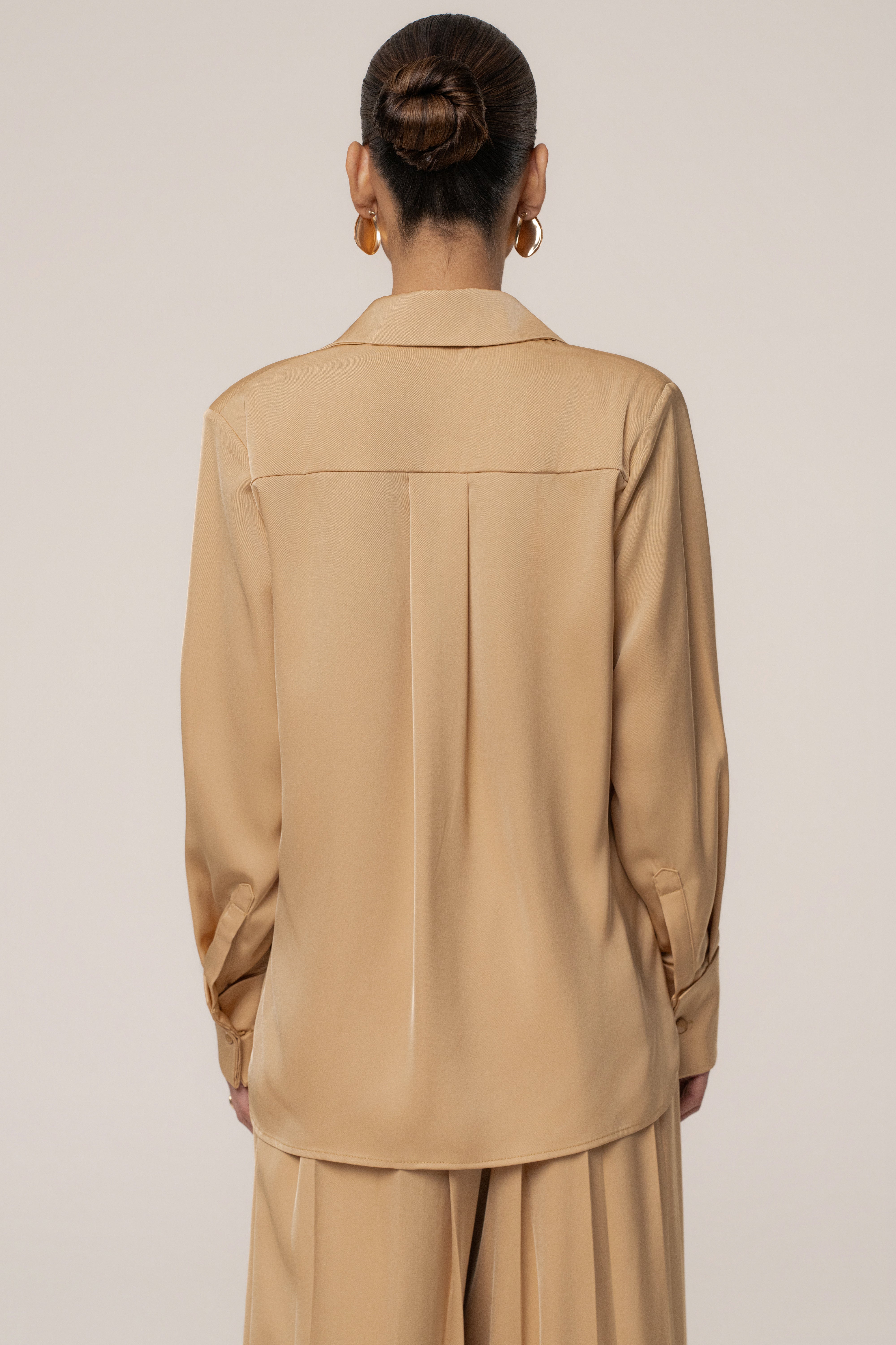 Chemise boutonnée beige Misty