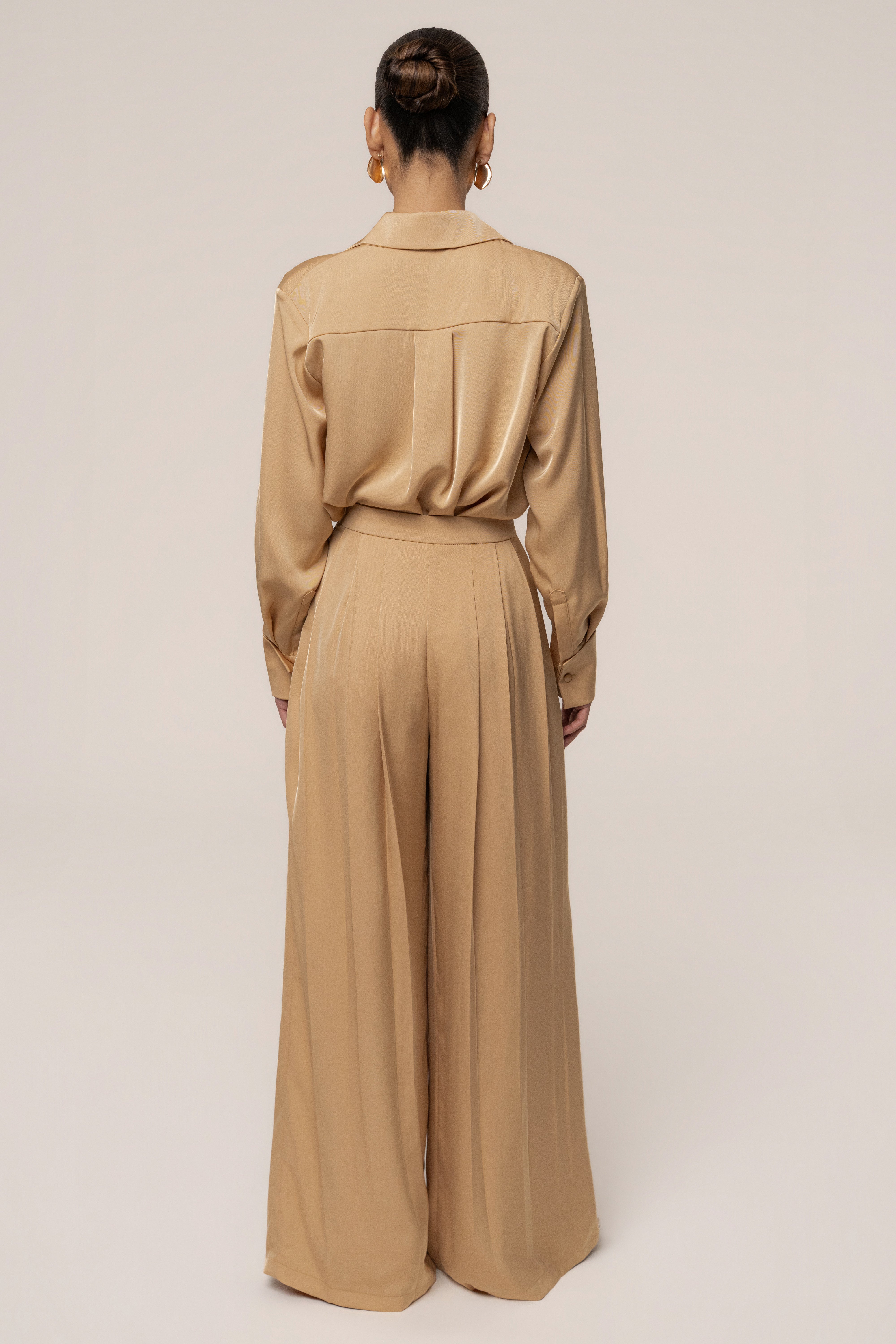 Chemise boutonnée beige Misty