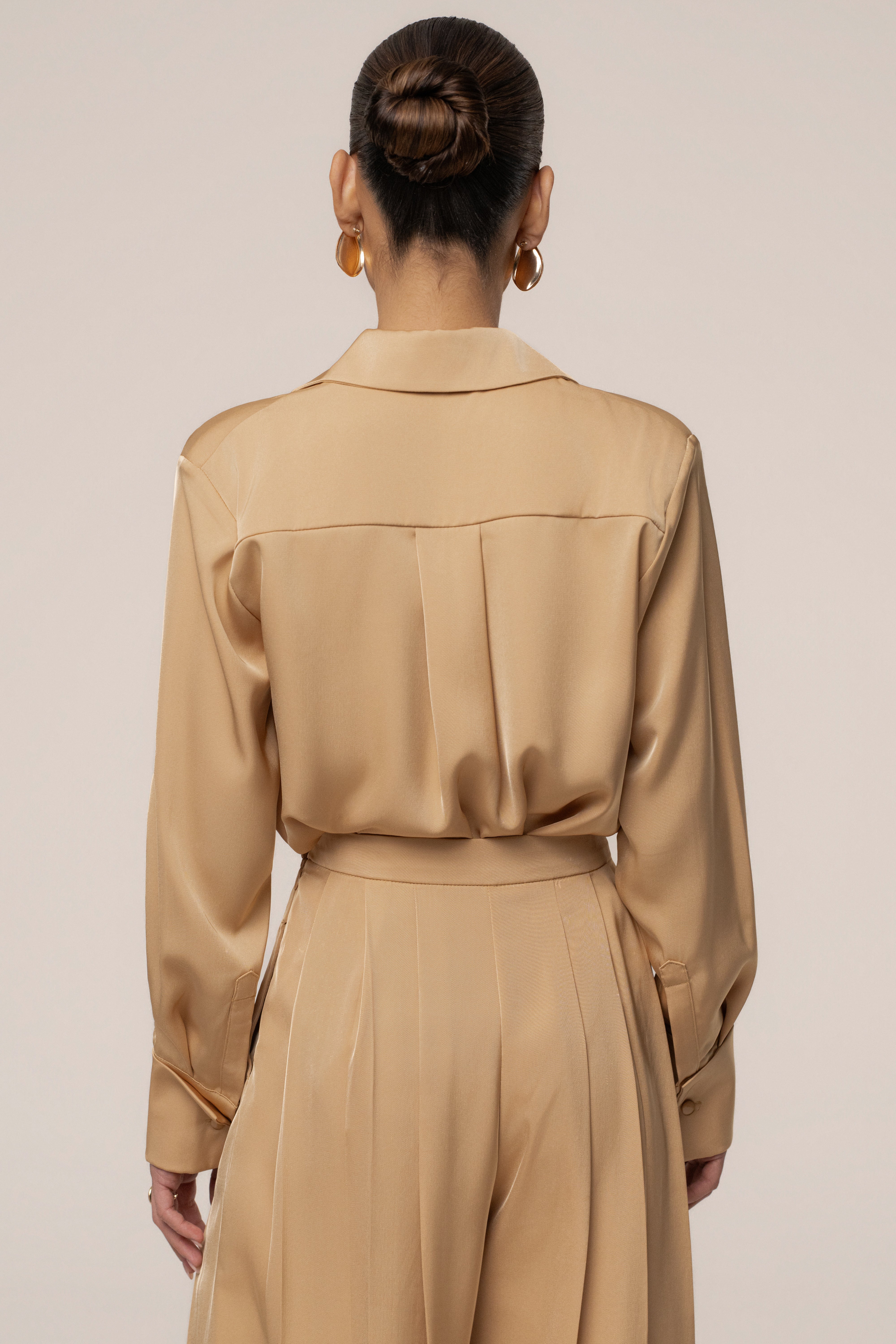 Chemise boutonnée beige Misty