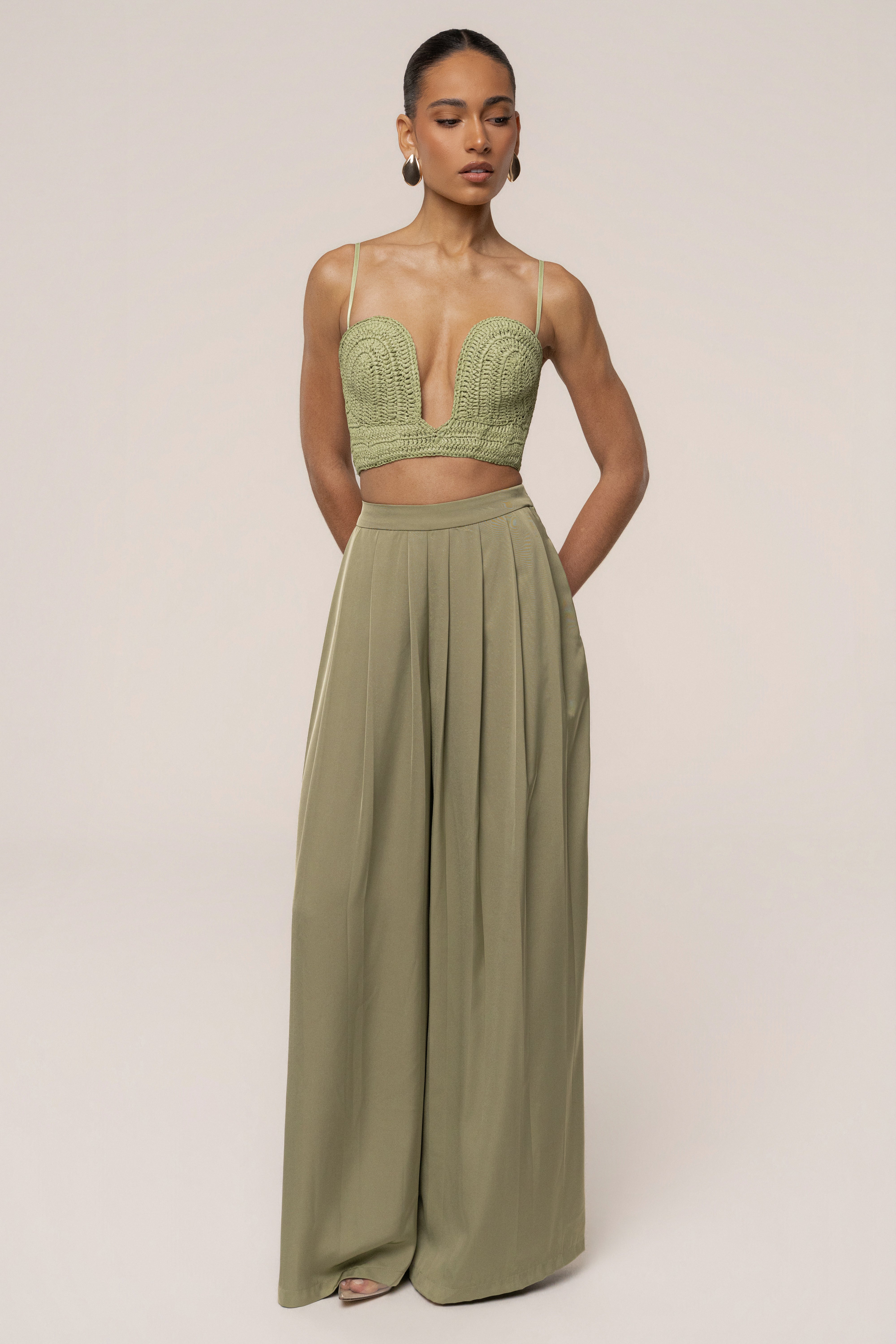 Moss Sail Away Texture Bustier