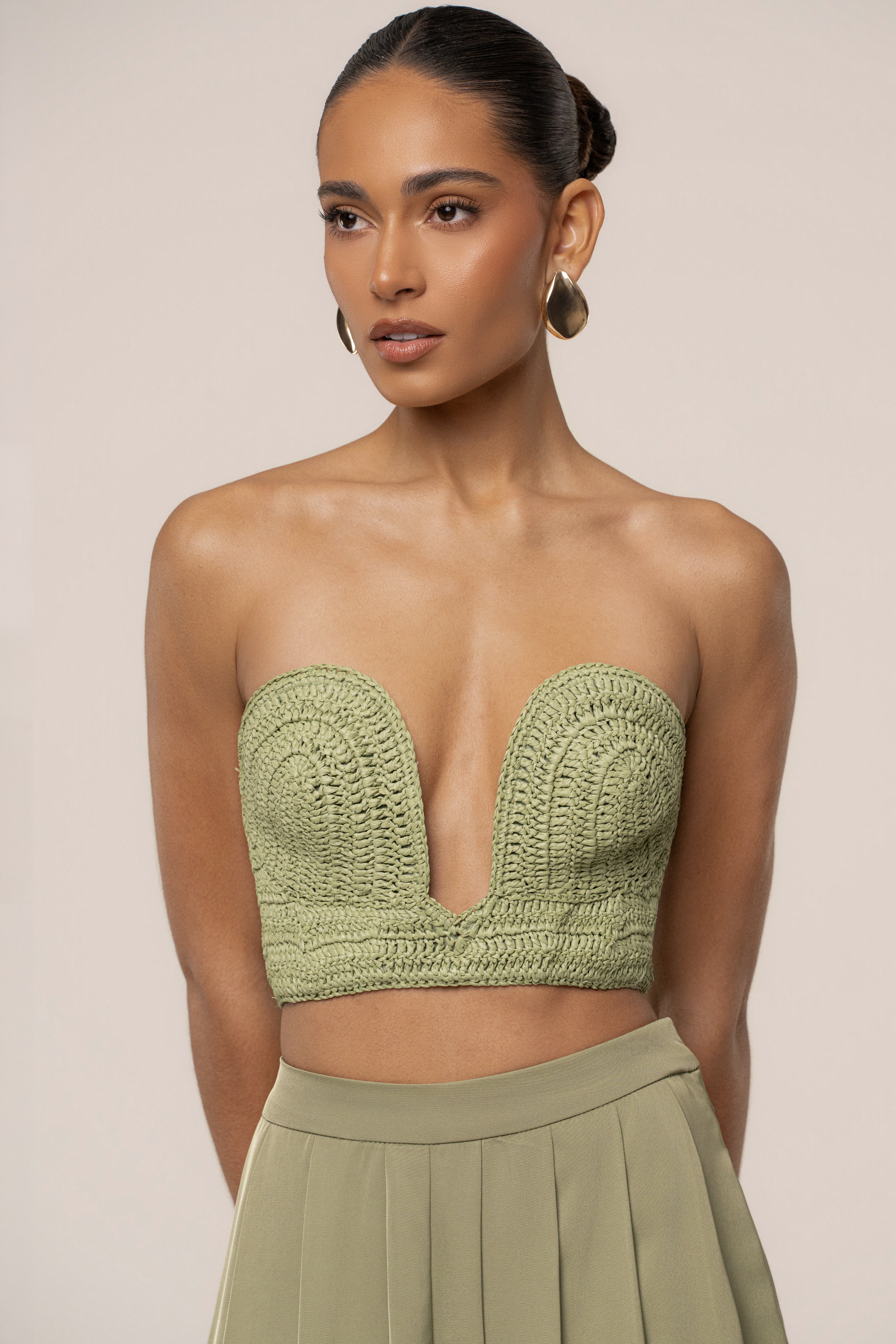 Moss Sail Away Texture Bustier