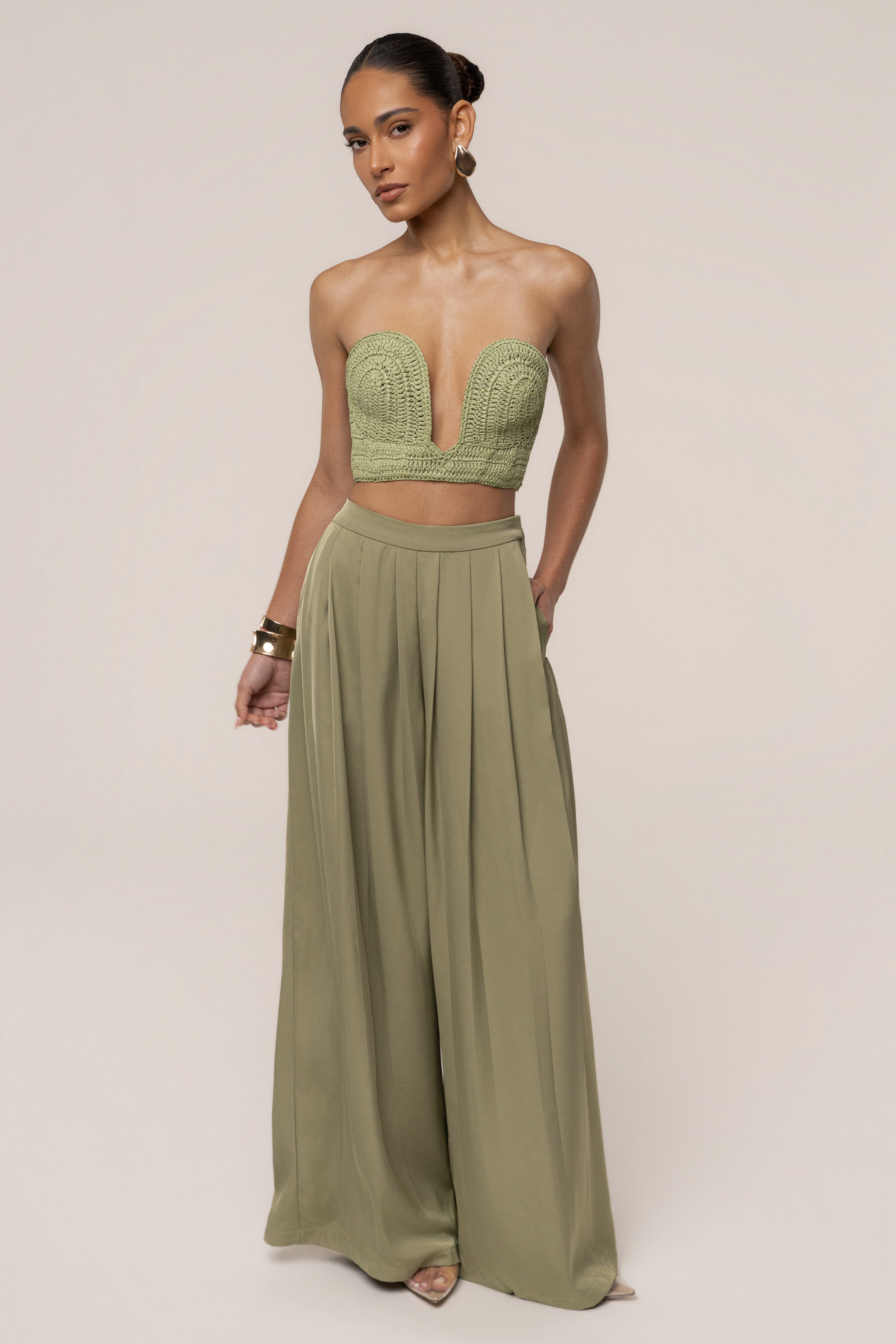 Moss Sail Away Texture Bustier