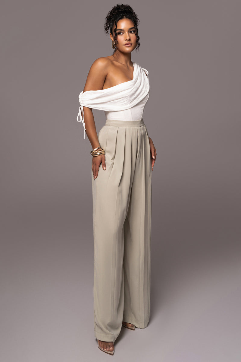Ivory New Obsession Draped Top - JLUXLABEL