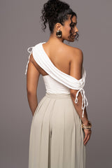 Ivory New Obsession Draped Top - JLUXLABEL